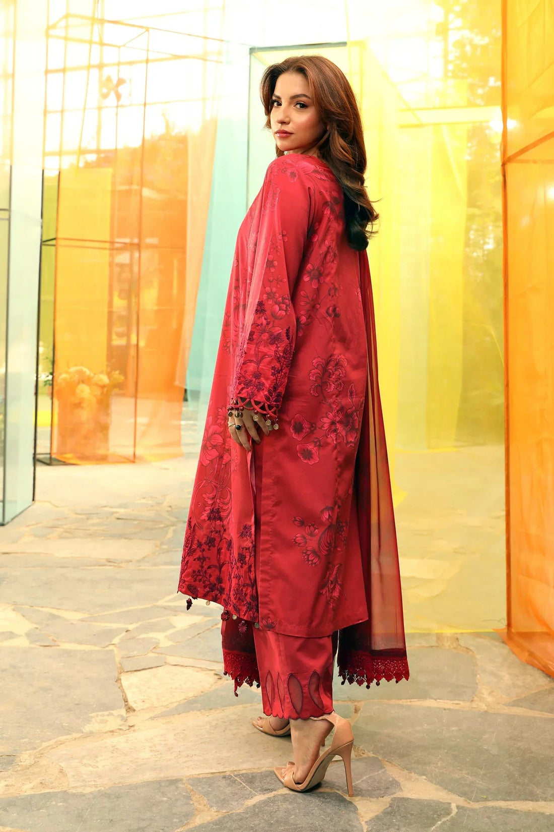 Maria B | M Basic Summer Lawn 25 | MB-CUS25-706A - Aqsa Fabrics