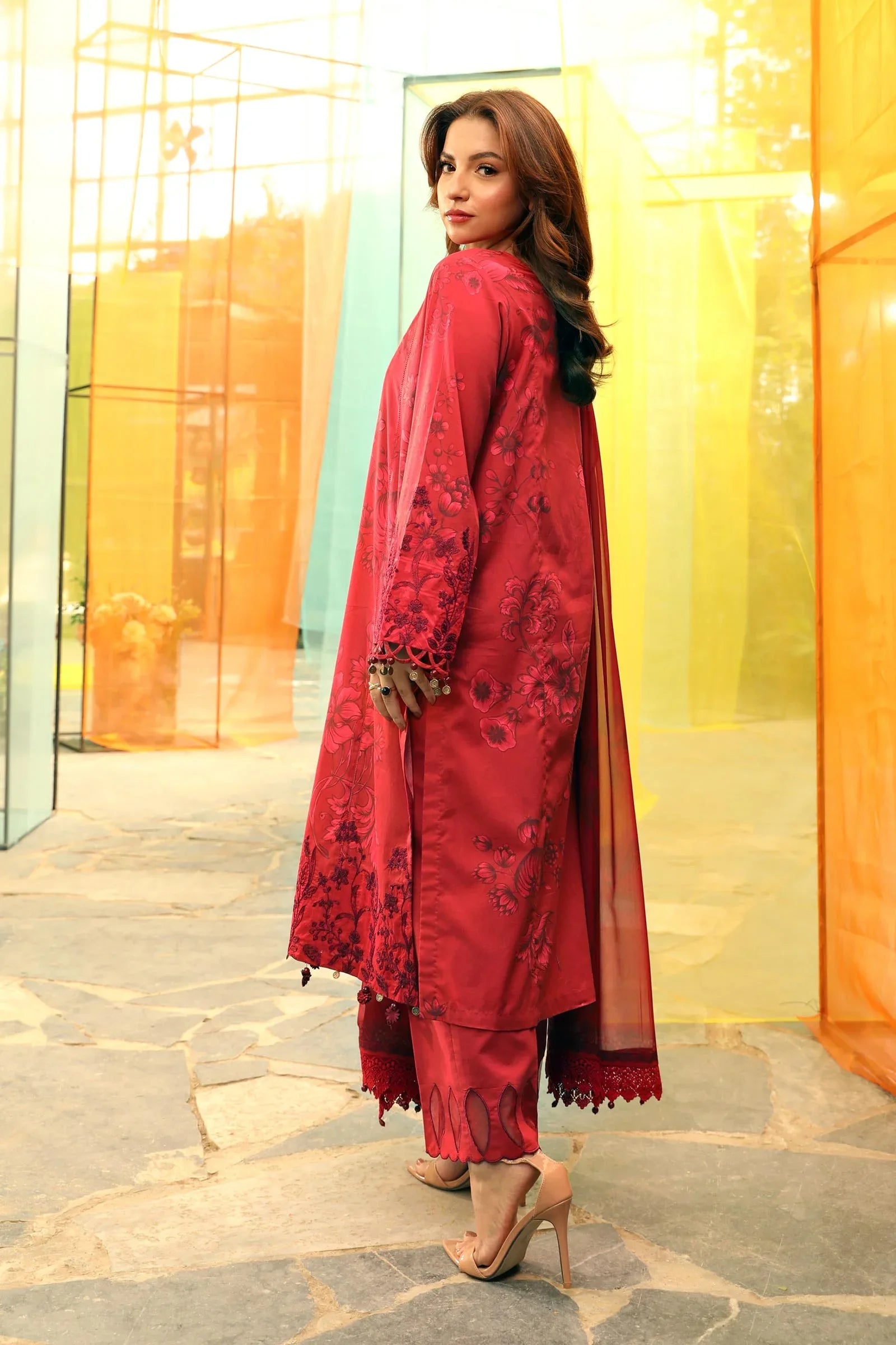 Maria B | M Basic Summer Lawn 25 | MB-CUS25-706A - Aqsa Fabrics