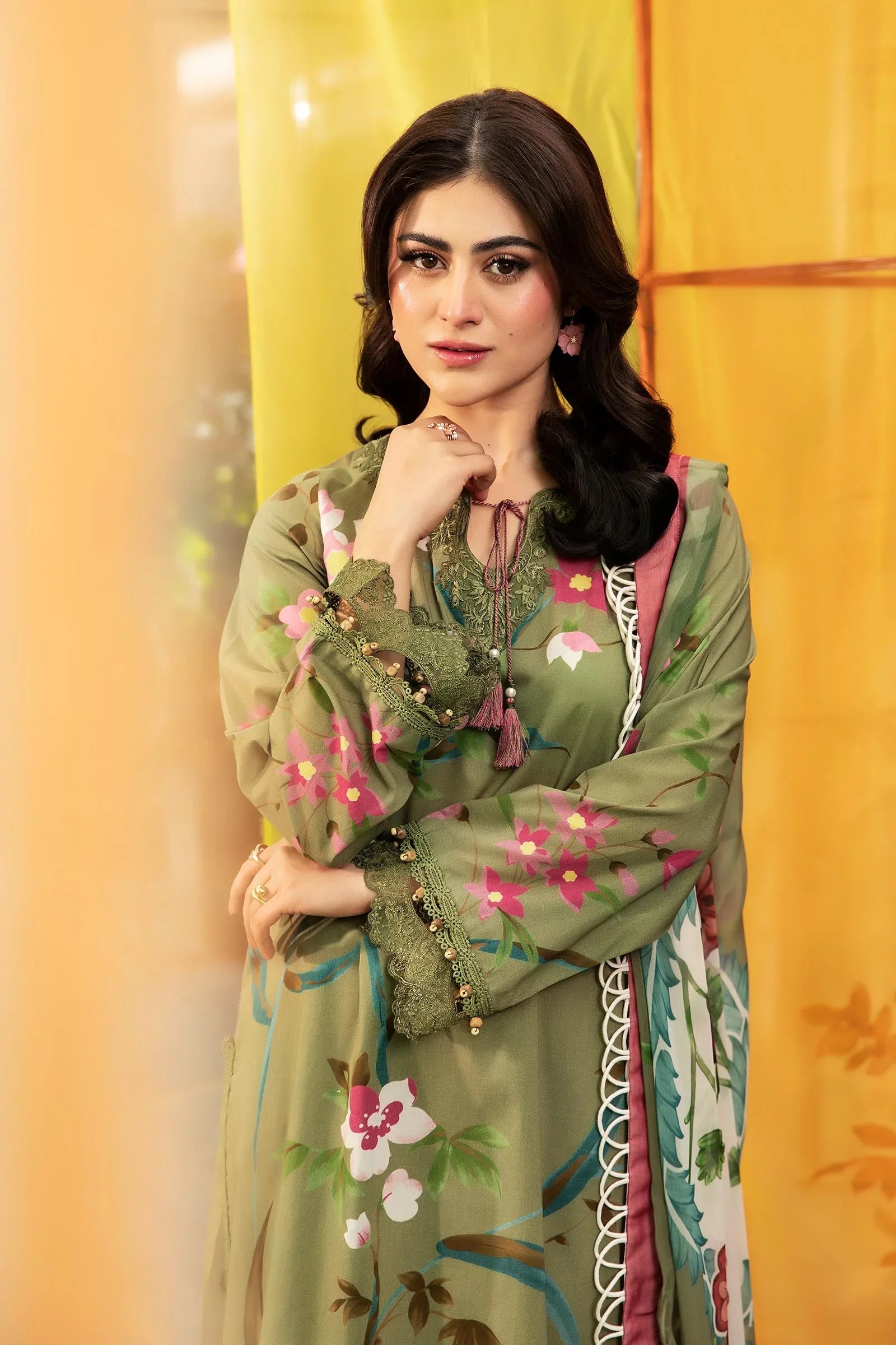 Maria B | M Basic Summer Lawn 25 | MB-CUS25-707A - Aqsa Fabrics