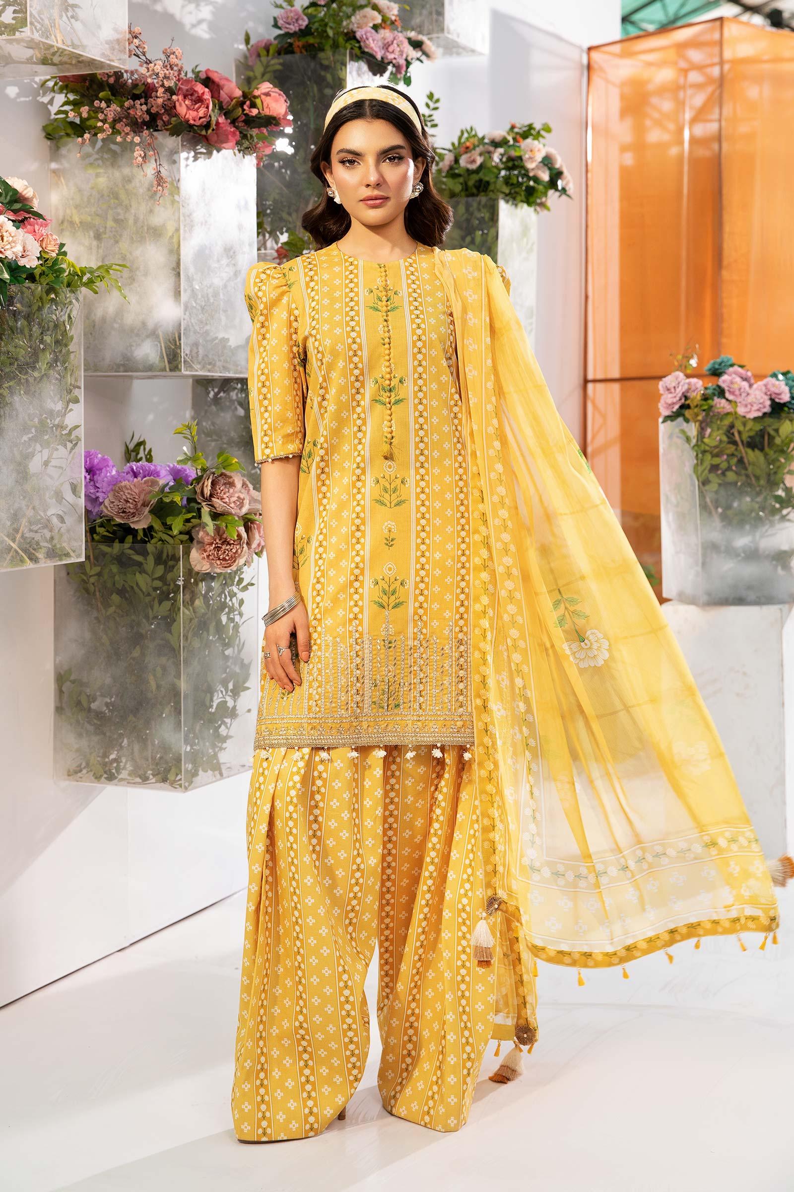 Maria B | M Basic Summer Lawn 25 | MB-CUS25-711A - Aqsa Fabrics