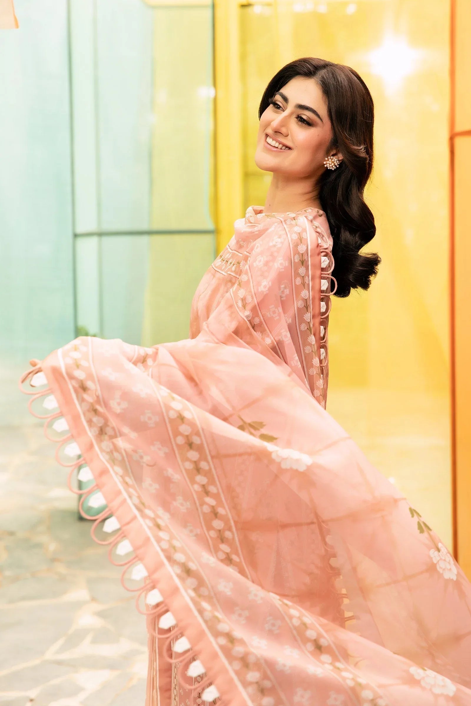 Maria B | M Basic Summer Lawn 25 | MB-CUS25-711B - Aqsa Fabrics