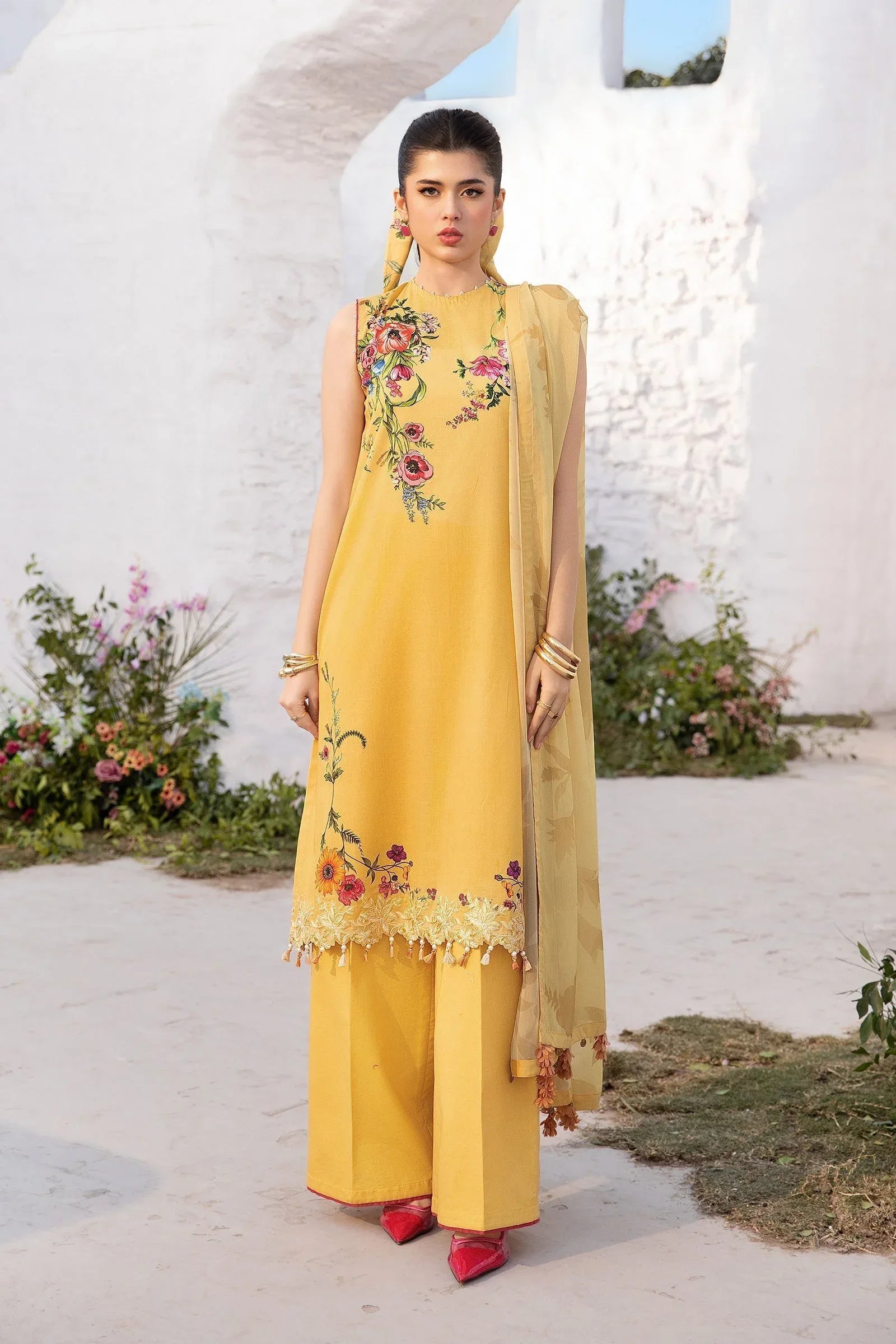 Maria B | M Basic Summer Lawn 25 | MB-CUS25-712A - Aqsa Fabrics