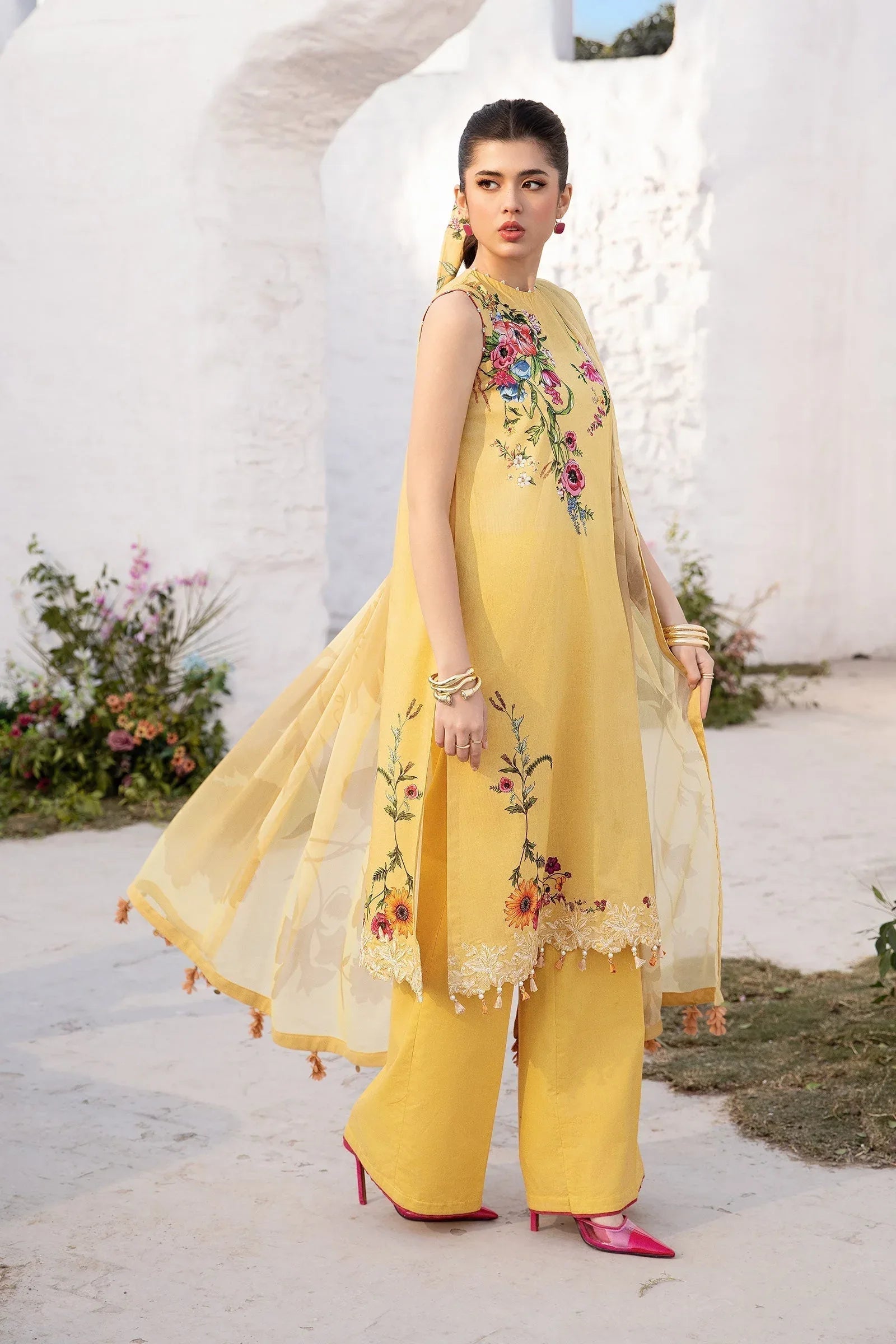Maria B | M Basic Summer Lawn 25 | MB-CUS25-712A - Aqsa Fabrics