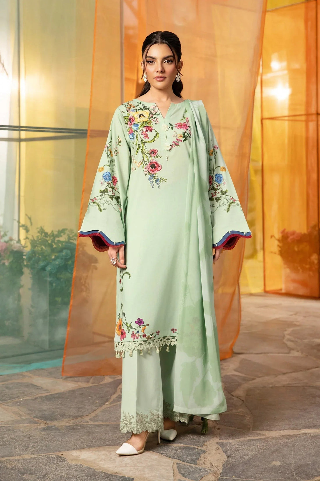 Maria B | M Basic Summer Lawn 25 | MB-CUS25-712B - Aqsa Fabrics