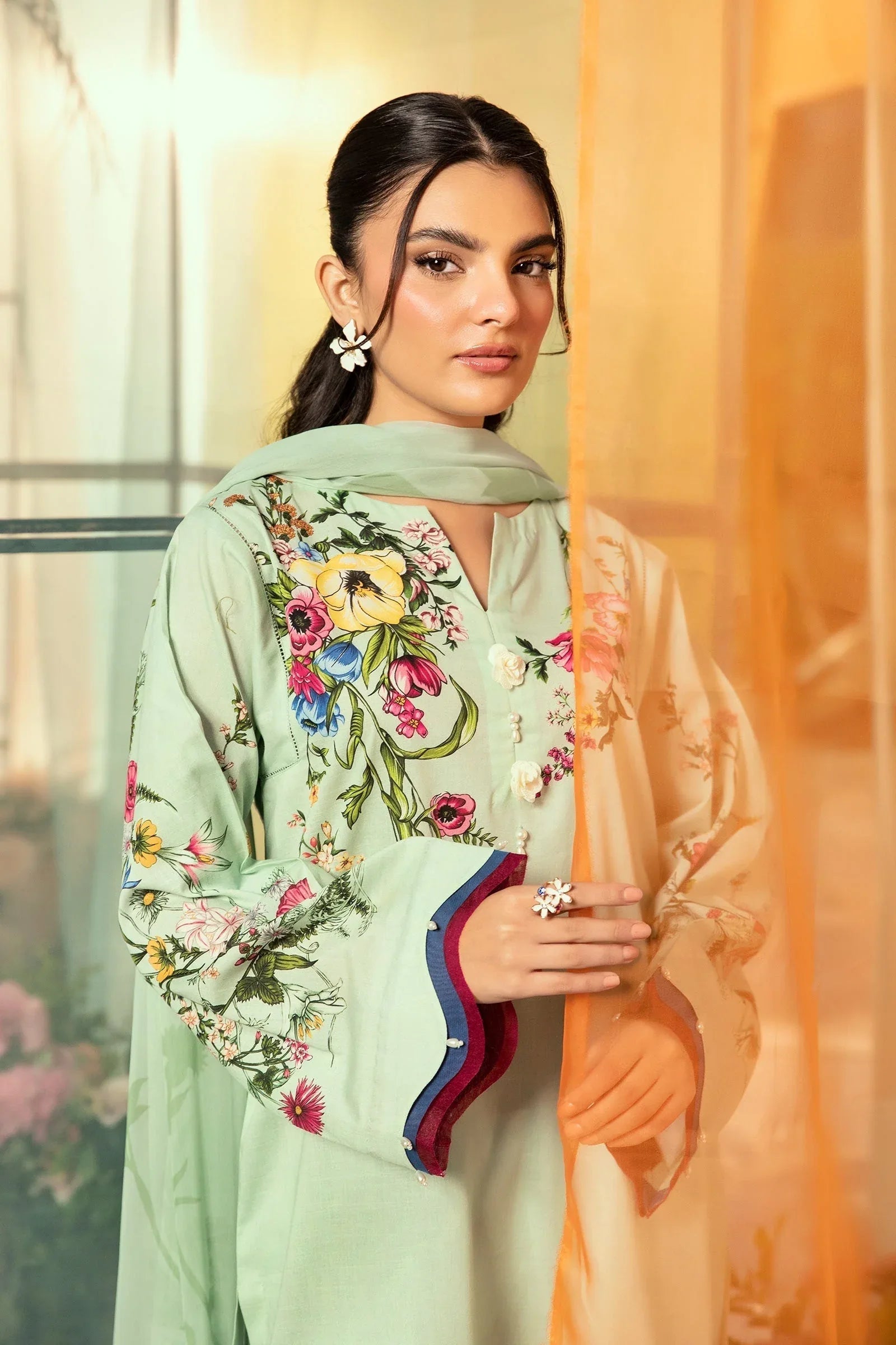 Maria B | M Basic Summer Lawn 25 | MB-CUS25-712B - Aqsa Fabrics