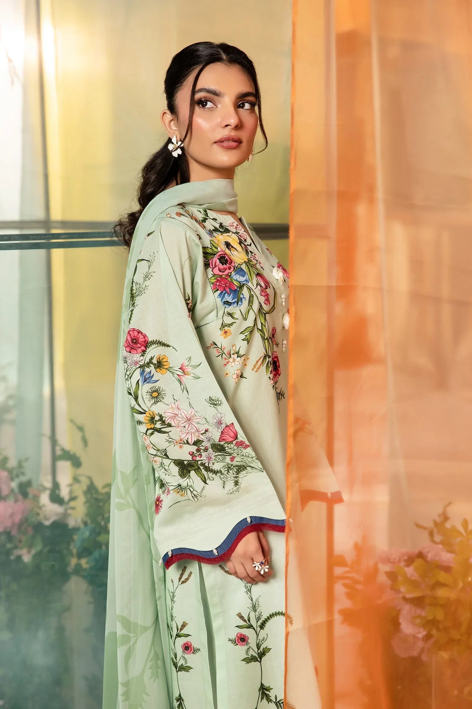 Maria B | M Basic Summer Lawn 25 | MB-CUS25-712B - Aqsa Fabrics