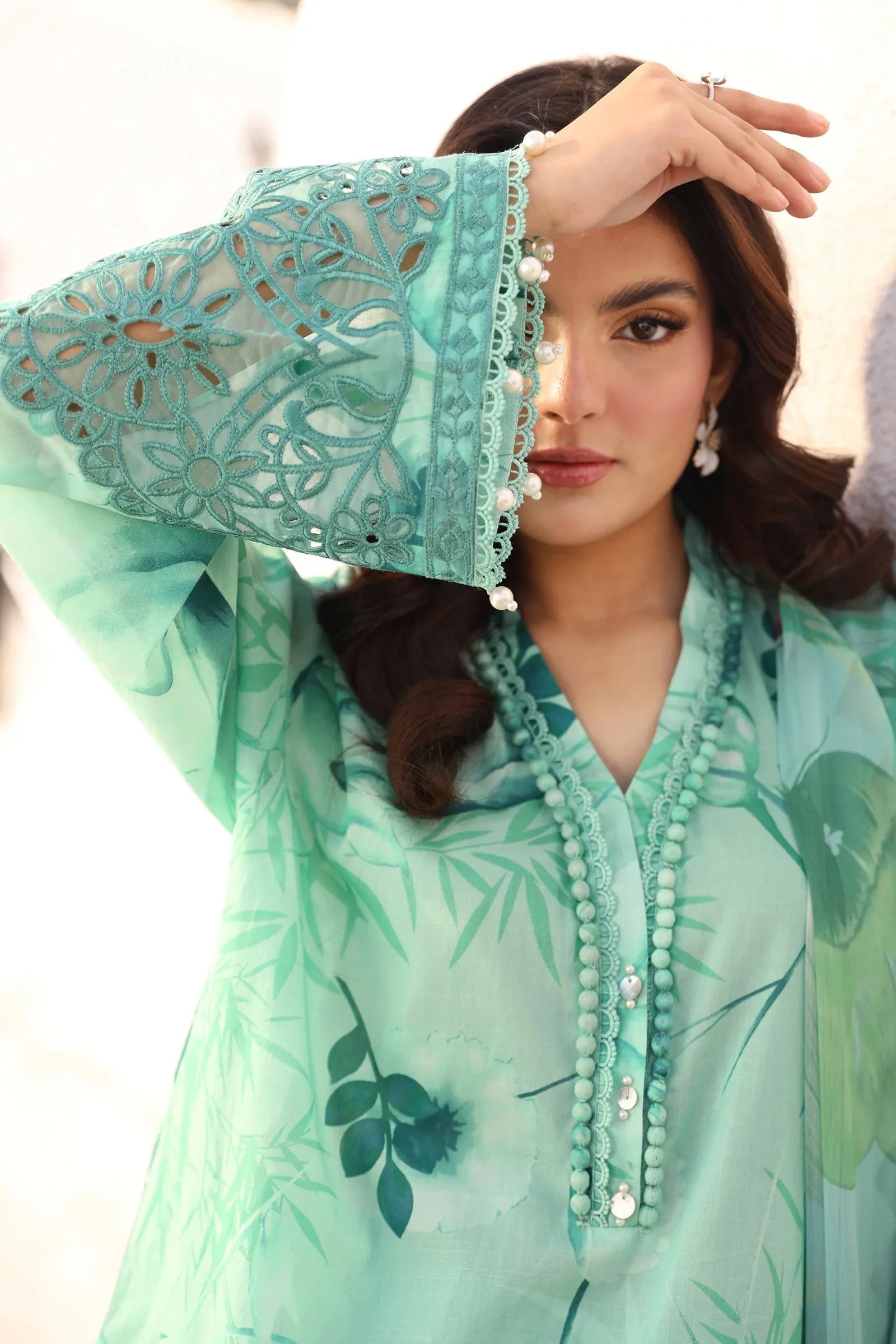 Maria B | M Basic Summer Lawn 25 | MB-CUS25-713A - Aqsa Fabrics