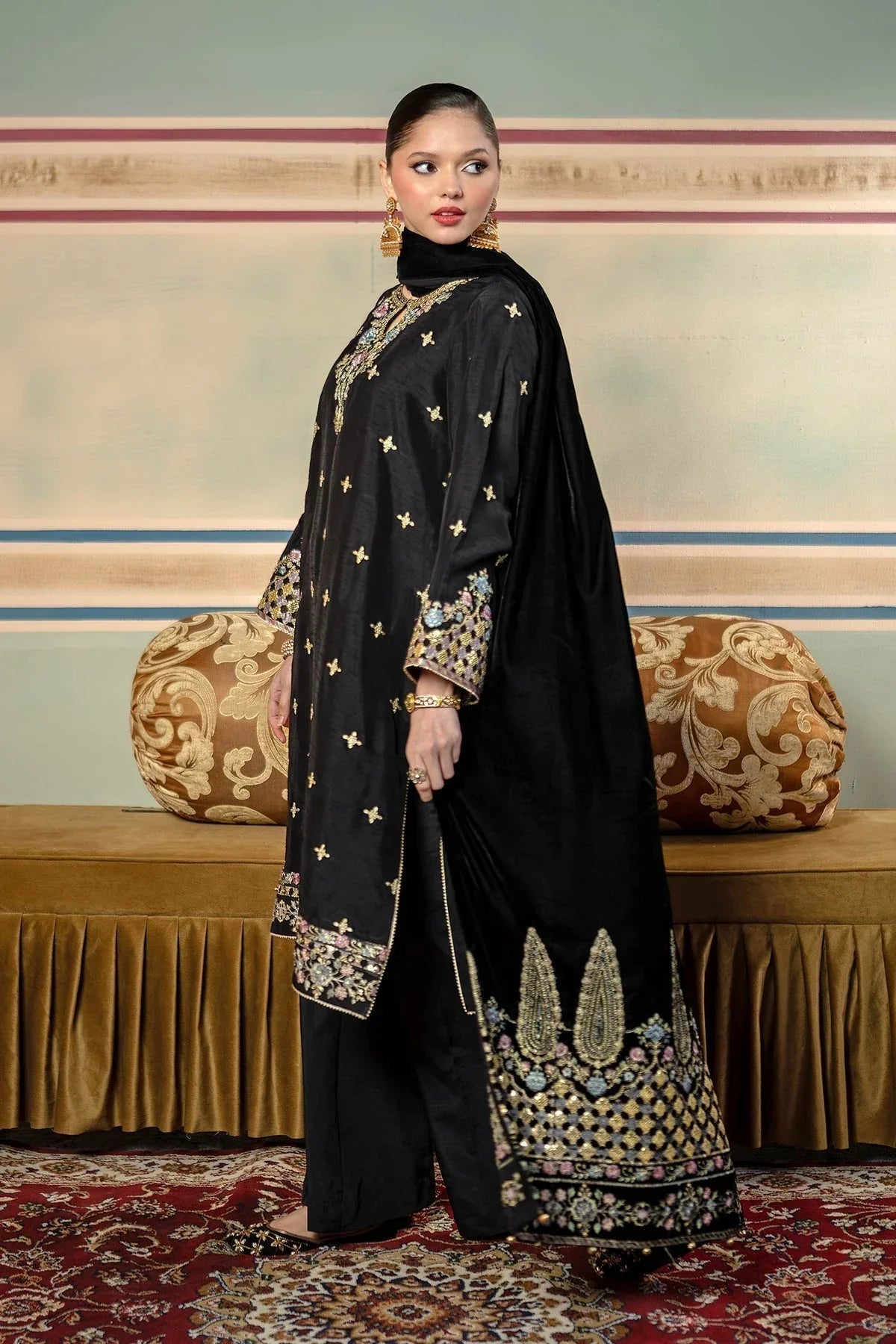 Maria B | M Basics Festive Velvet | MB-USW24-601 - Aqsa Fabrics