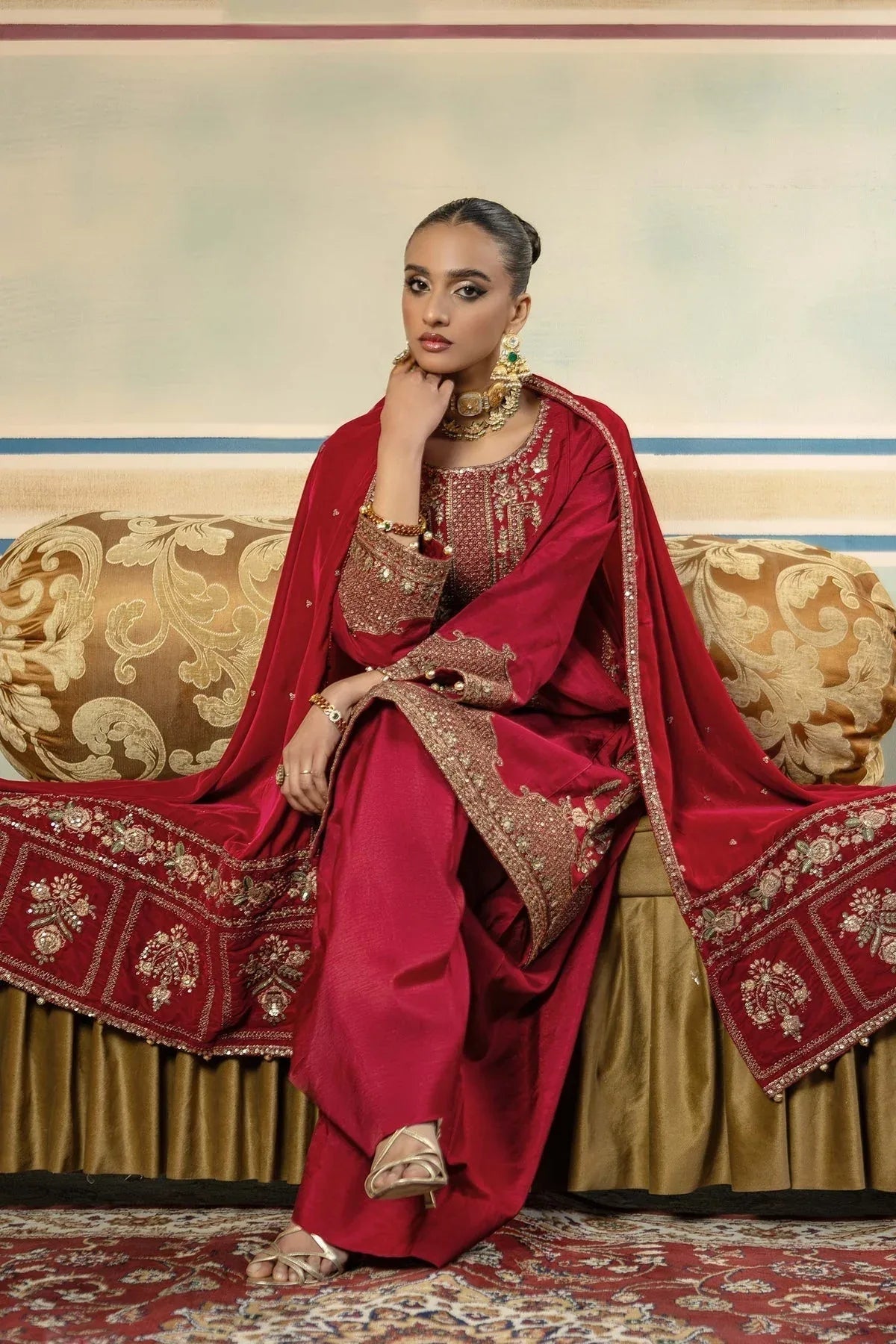 Maria B | M Basics Festive Velvet |  MB-USW24-602 - Aqsa Fabrics