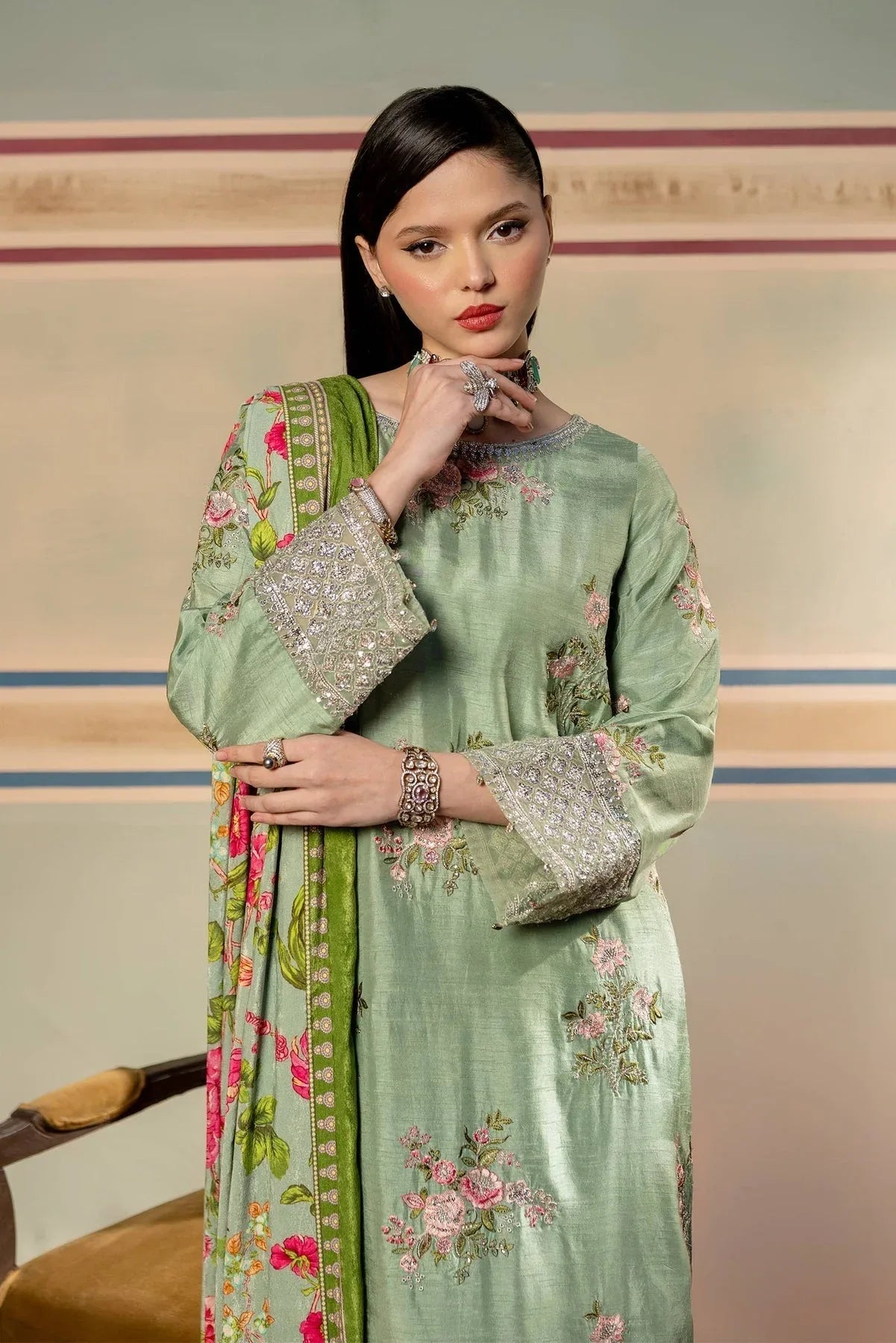 Maria B | M Basics Festive Velvet |  MB-USW24-603 - Aqsa Fabrics