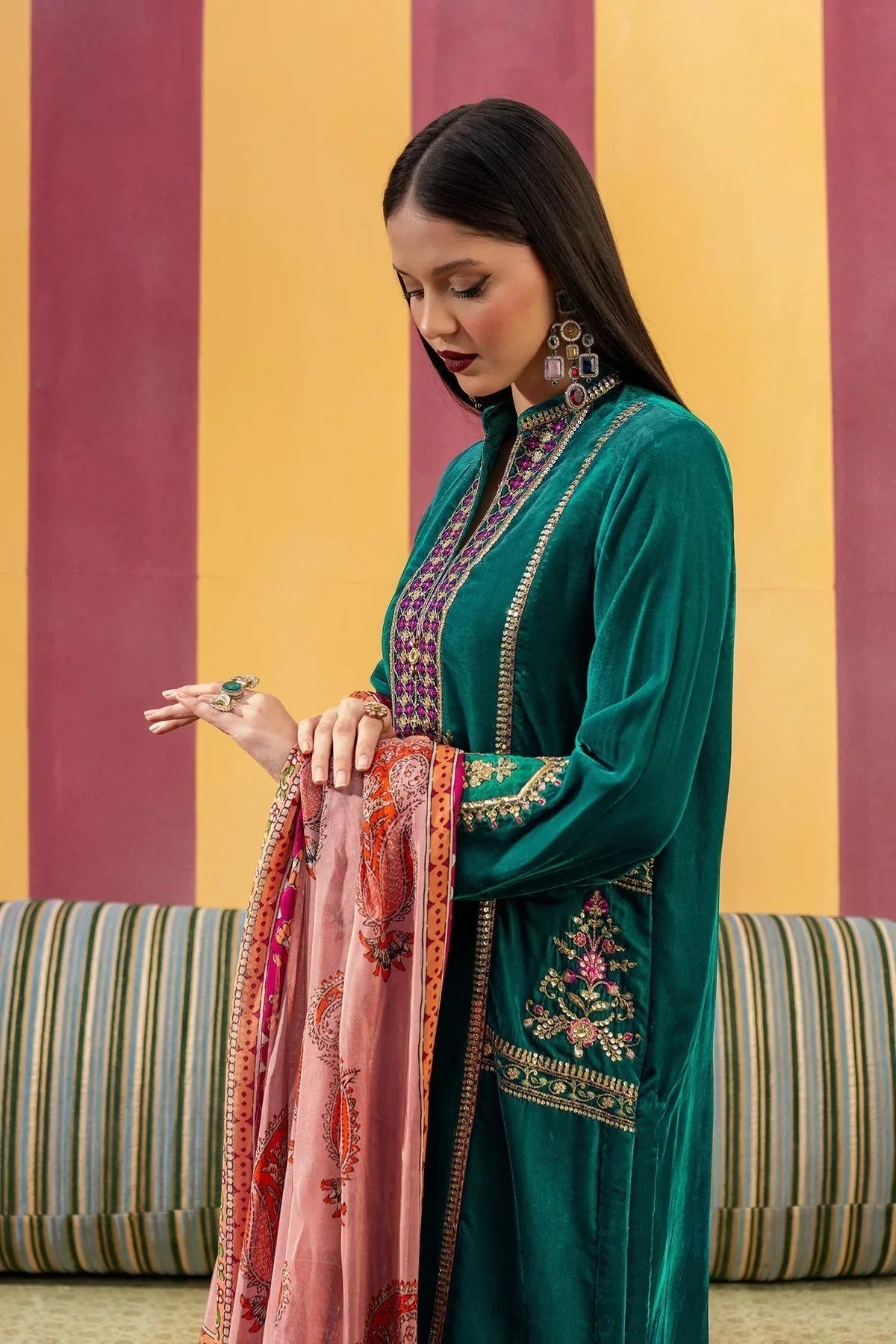 Maria B | M Basics Festive Velvet | MB-USW24-604 - Aqsa Fabrics