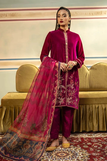 Maria B | M Basics Festive Velvet | MB-USW24-605 - Aqsa Fabrics