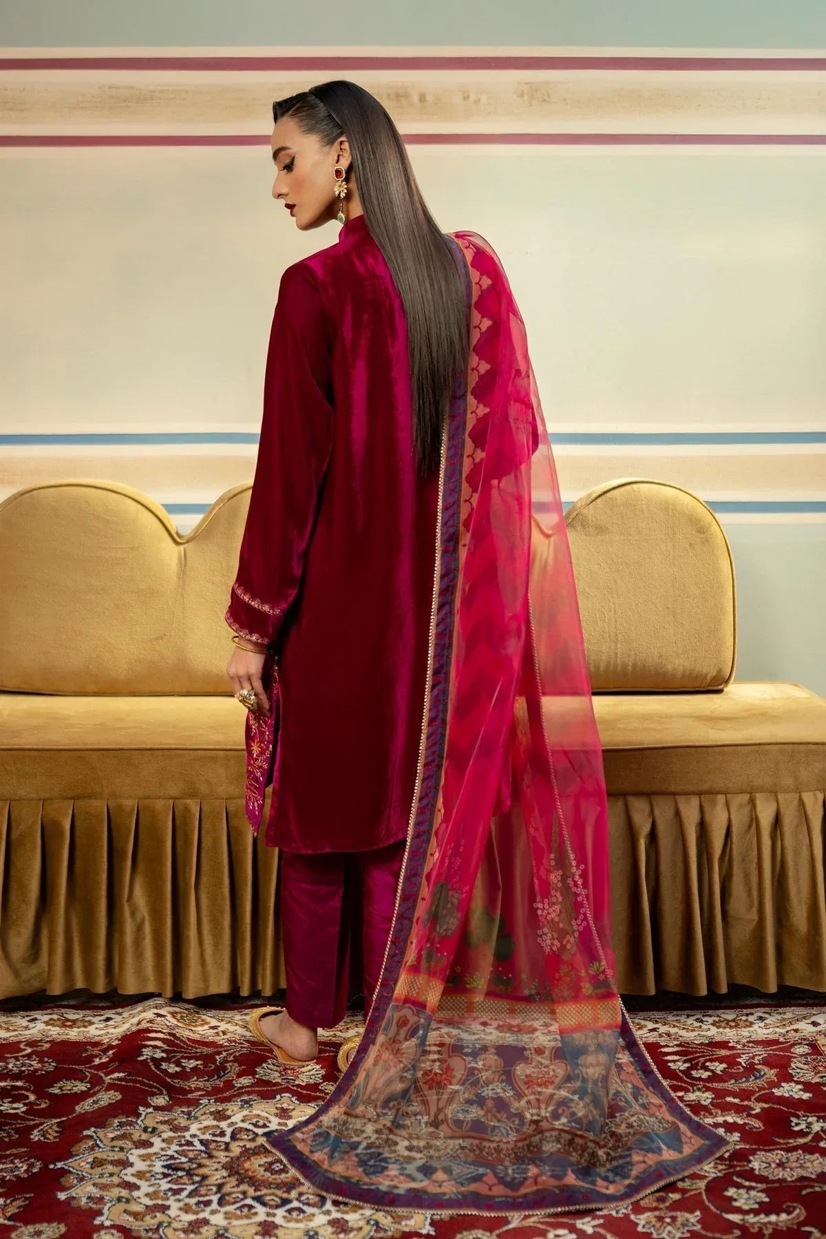 Maria B | M Basics Festive Velvet | MB-USW24-605 - Aqsa Fabrics