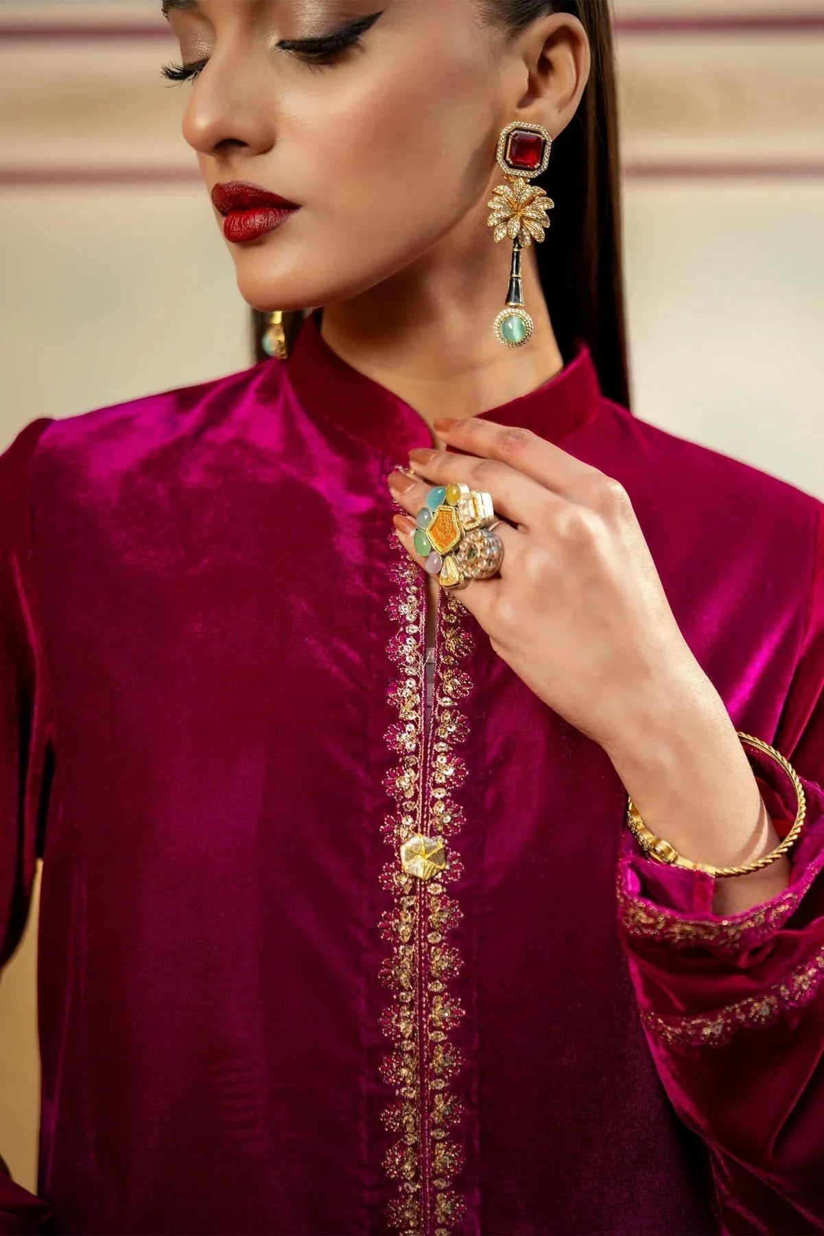 Maria B | M Basics Festive Velvet | MB-USW24-605 - Aqsa Fabrics