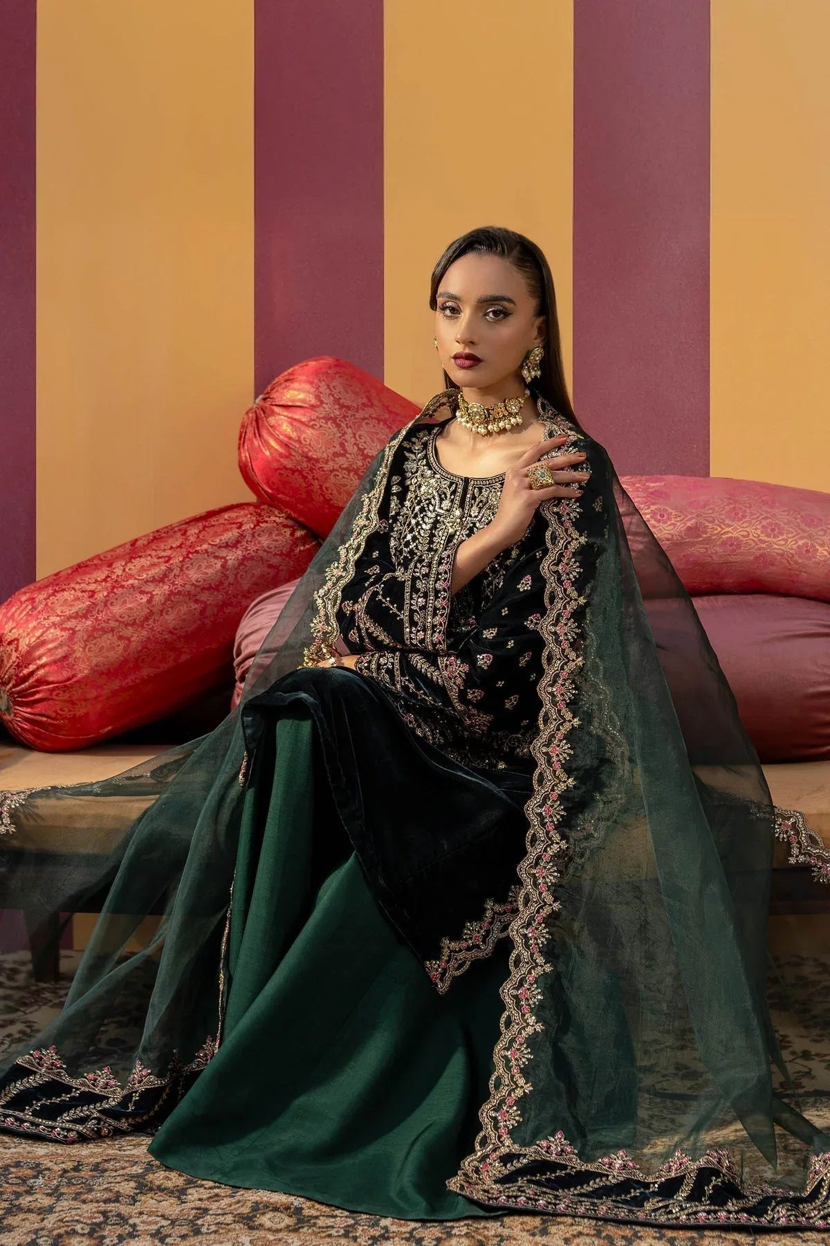 Maria B | M Basics Festive Velvet | MB-USW24-606 - Aqsa Fabrics