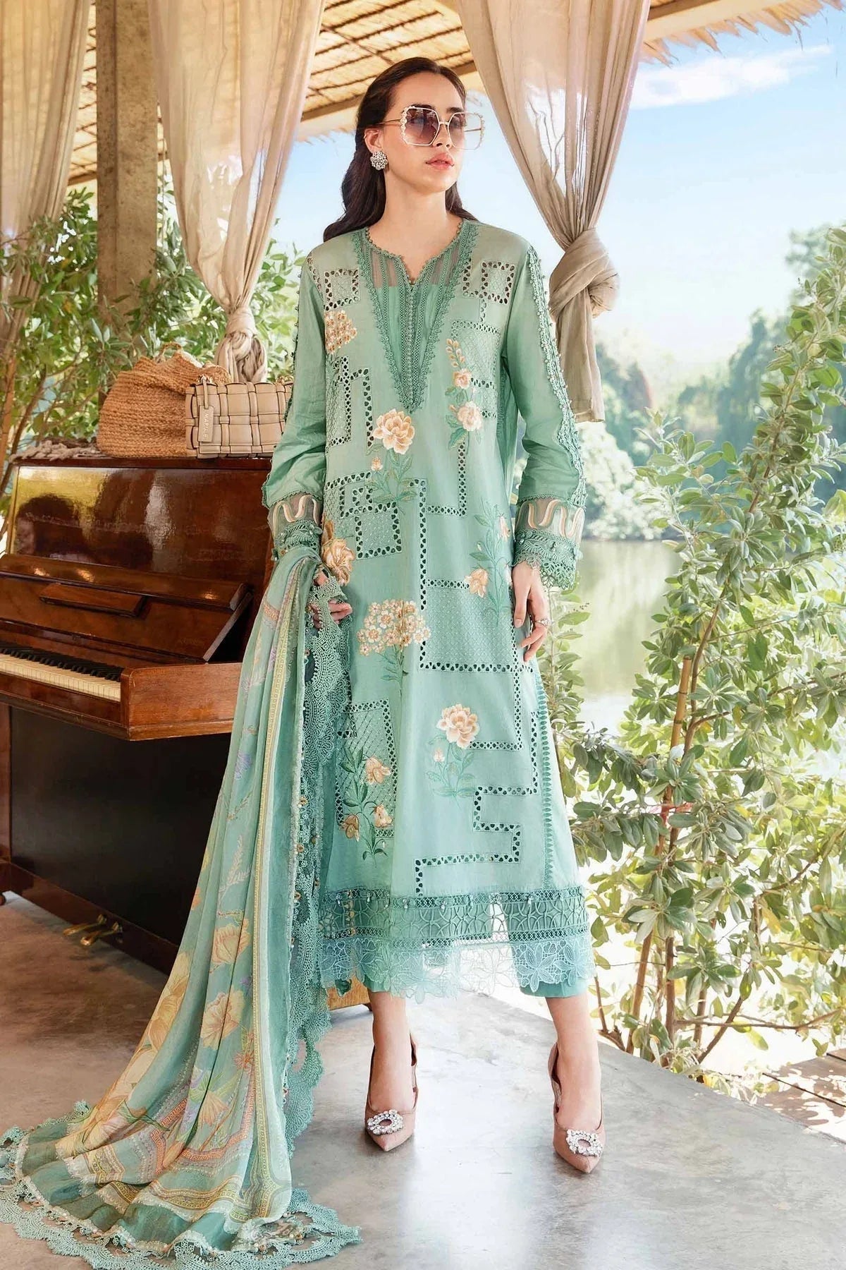 Maria B | M Prints 25 | MPT-2501-B - Aqsa Fabrics