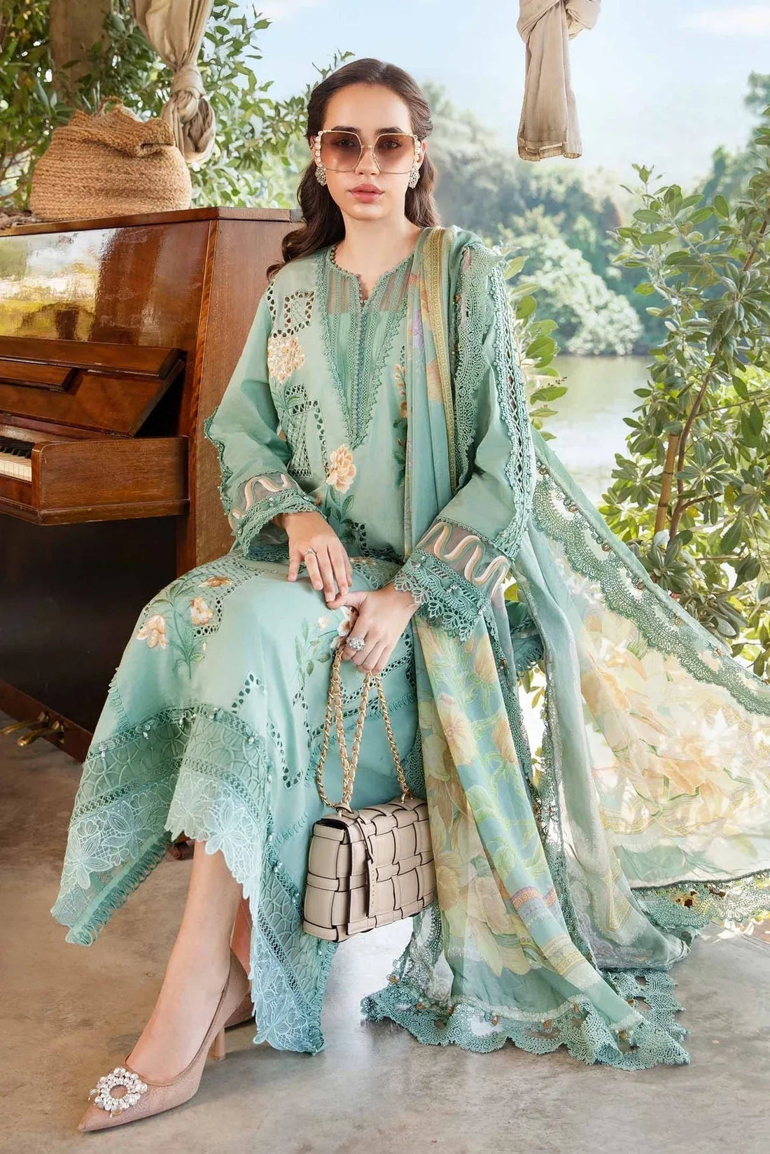 Maria B | M Prints 25 | MPT-2501-B - Aqsa Fabrics