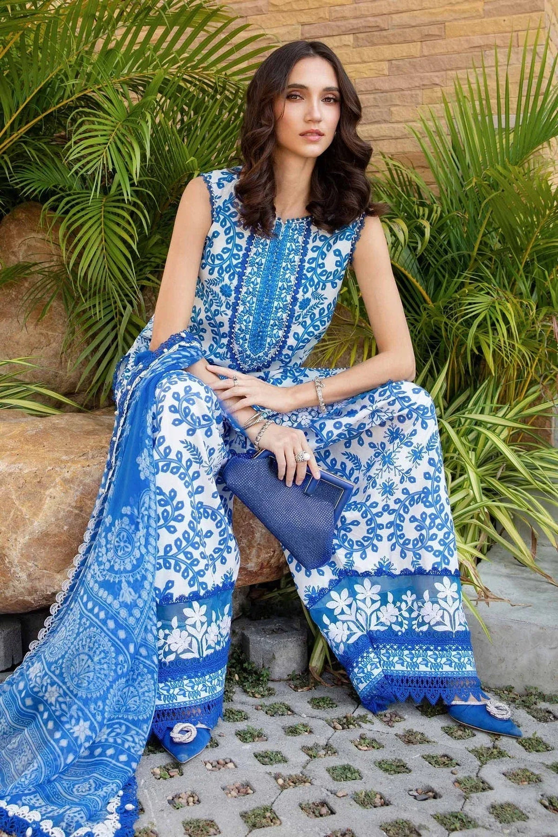 Maria B | M Prints 25 | MPT-2504-B - Aqsa Fabrics