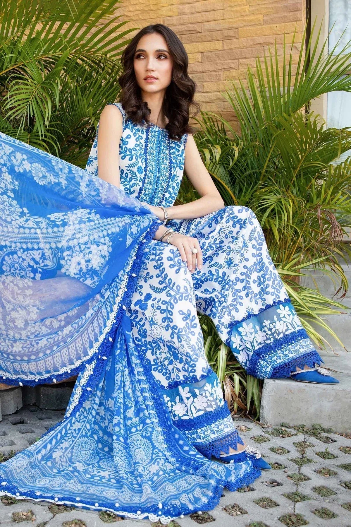Maria B | M Prints 25 | MPT-2504-B - Aqsa Fabrics