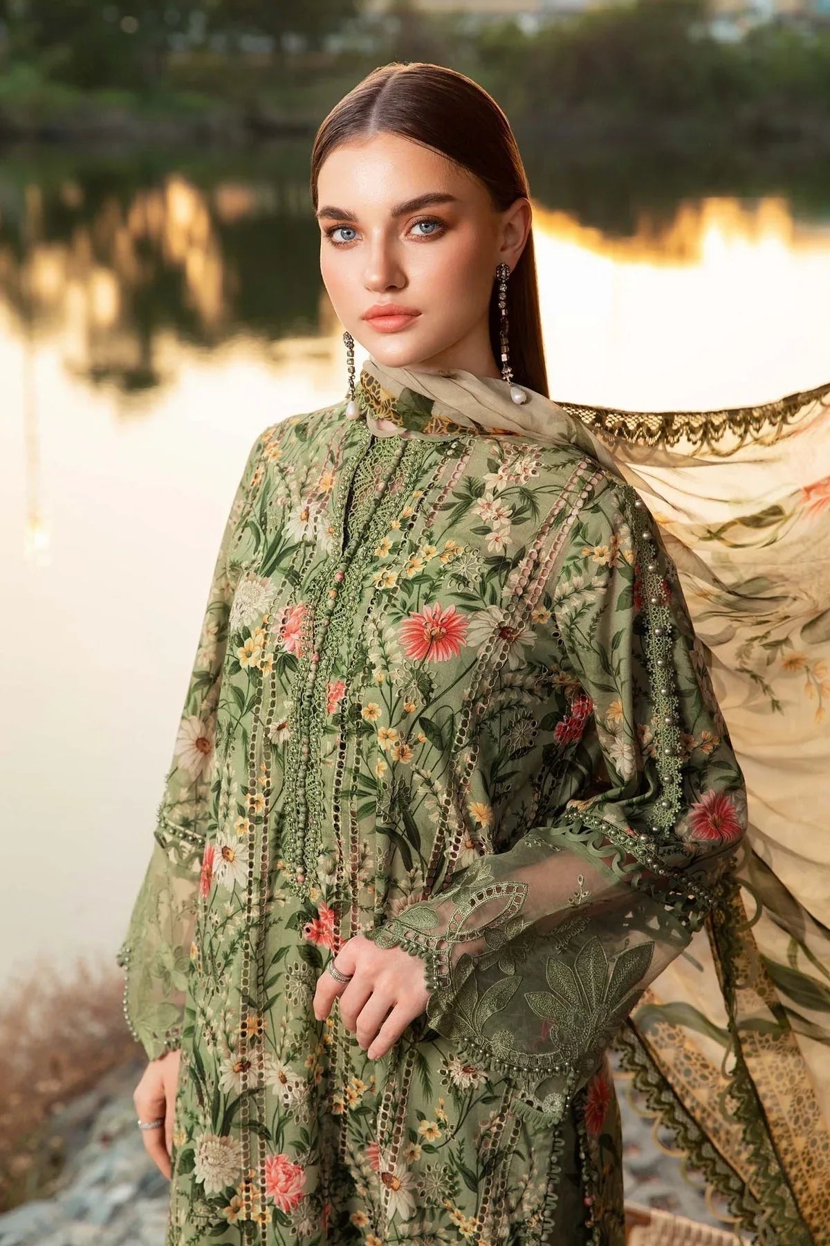 Maria B | M Prints 25 | MPT-2508-B - Aqsa Fabrics