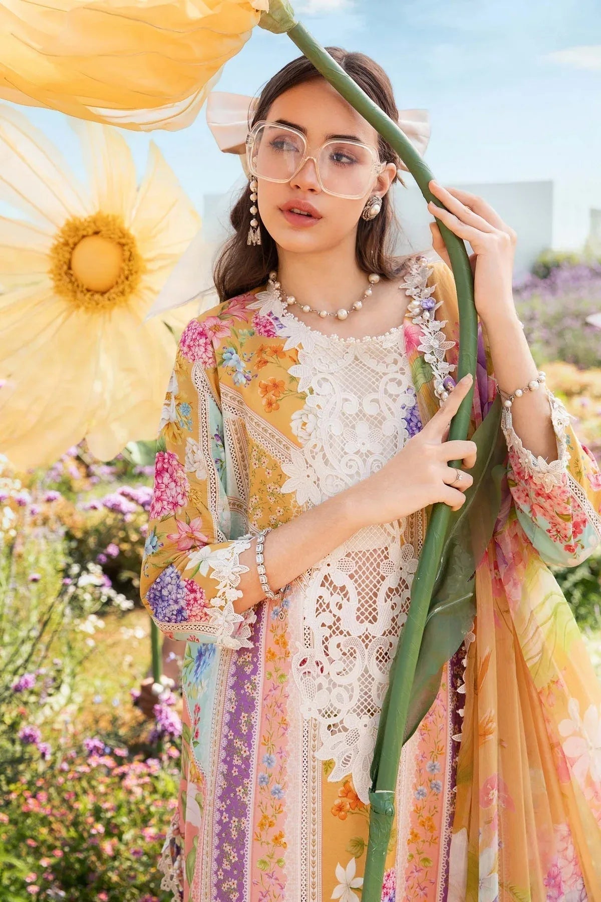 Maria B | M Prints 25 | MPT-2509-A - Aqsa Fabrics