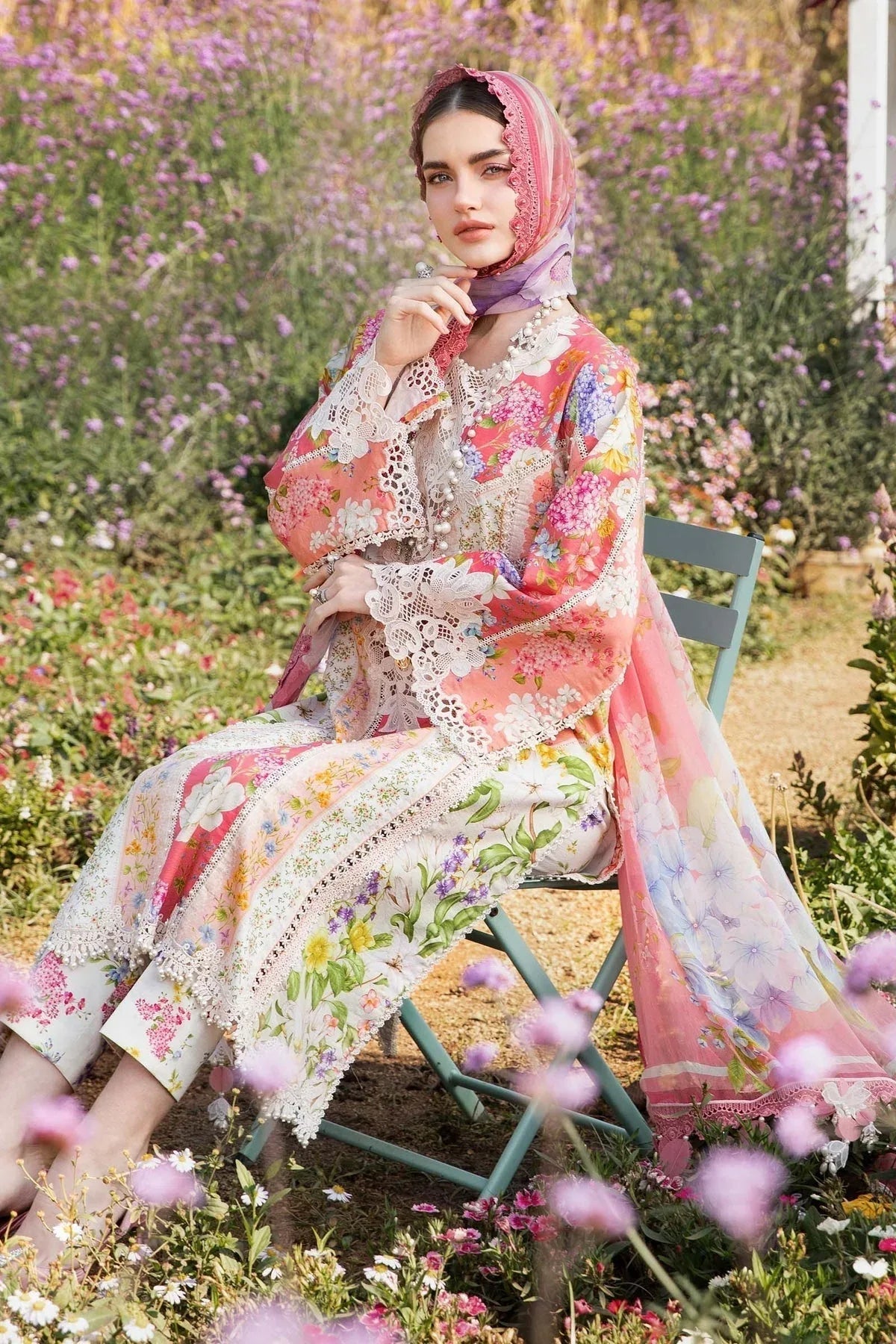 Maria B | M Prints 25 | MPT-2509-B - Aqsa Fabrics