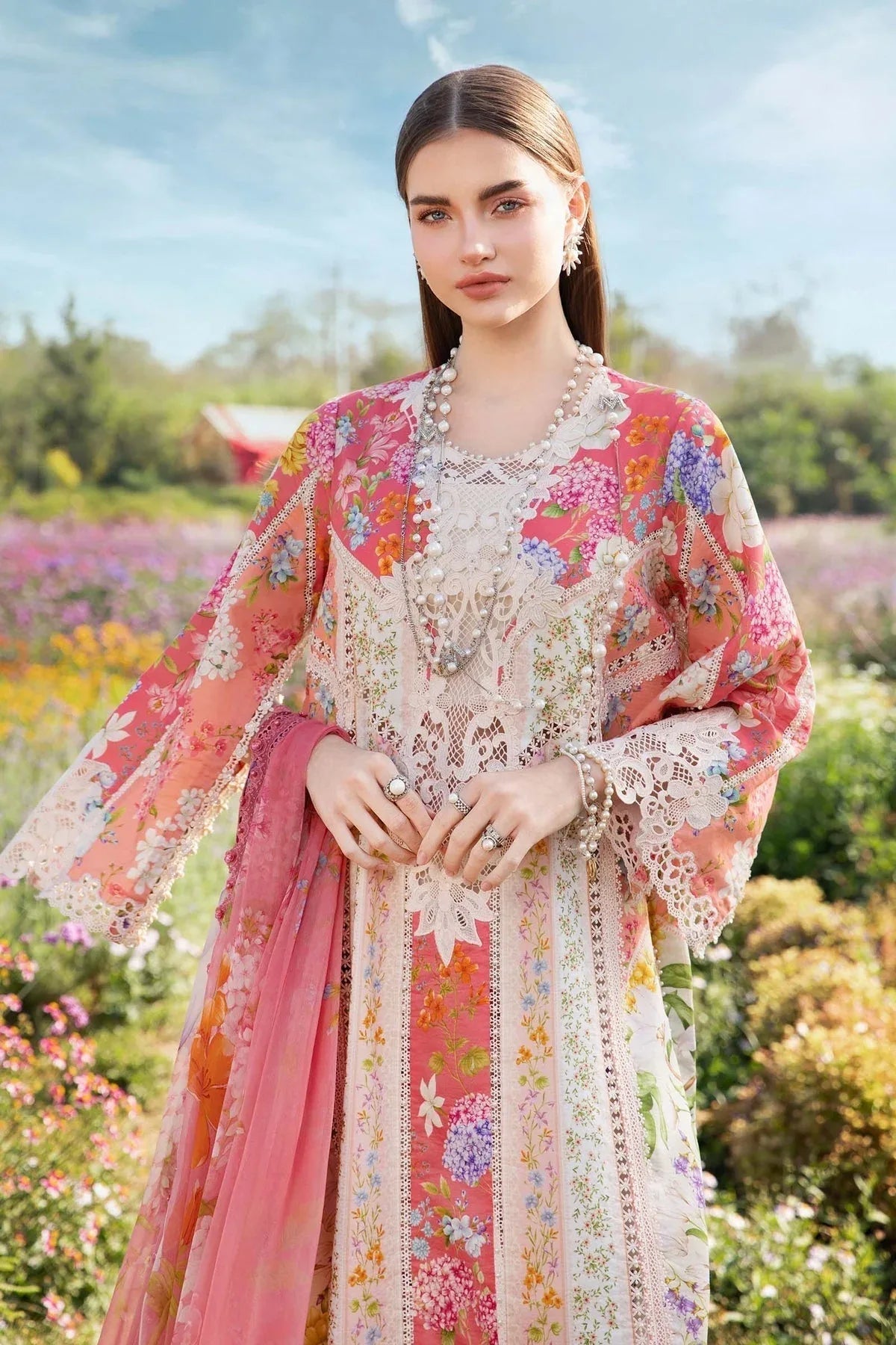 Maria B | M Prints 25 | MPT-2509-B - Aqsa Fabrics