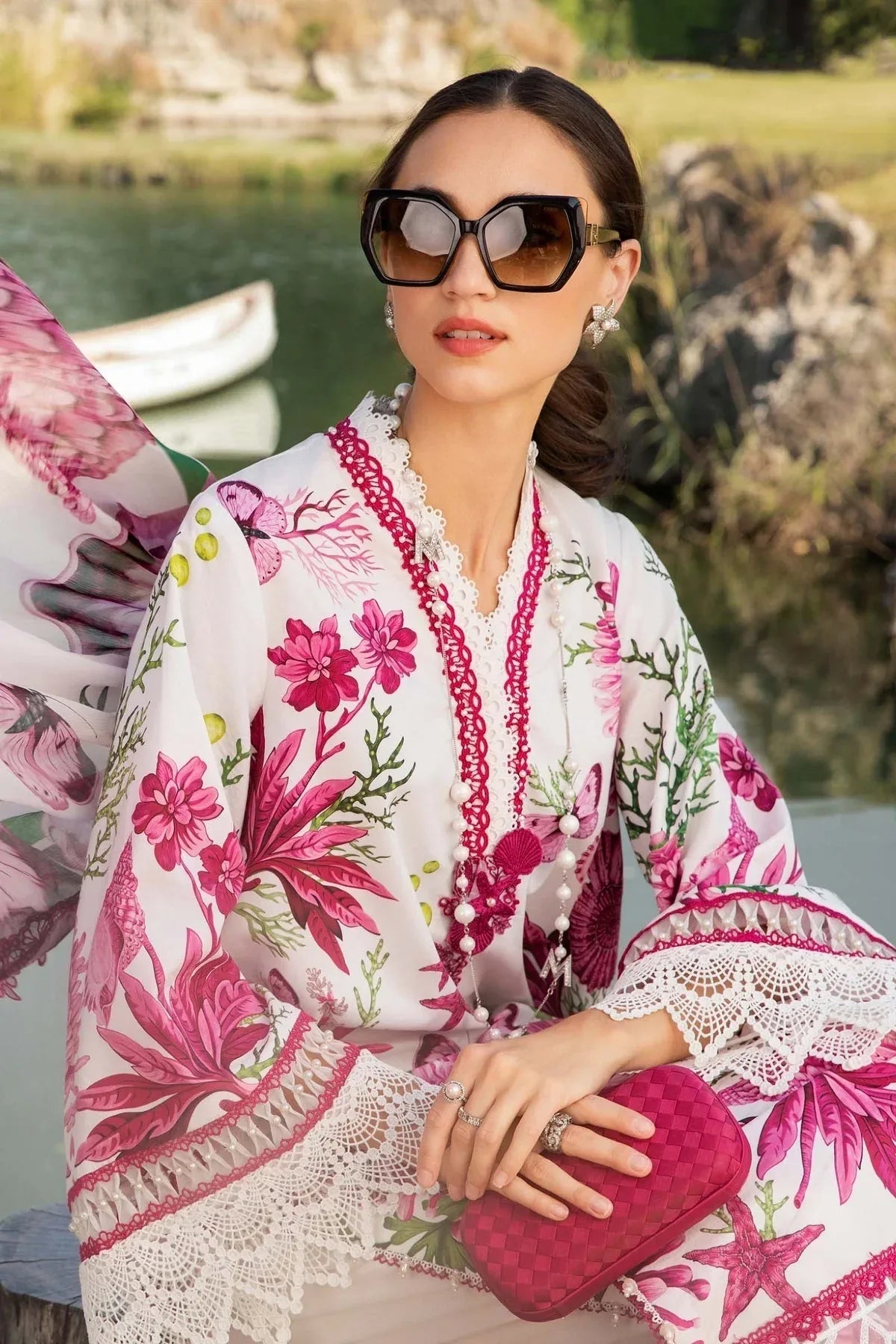 Maria B | M Prints 25 | MPT-2510-A - Aqsa Fabrics