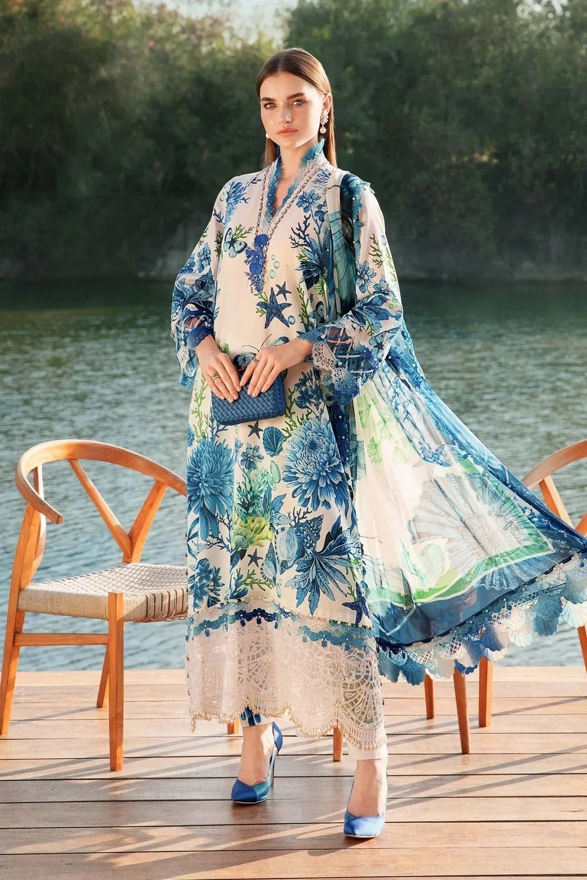 Maria B | M Prints 25 | MPT-2510-B - Aqsa Fabrics