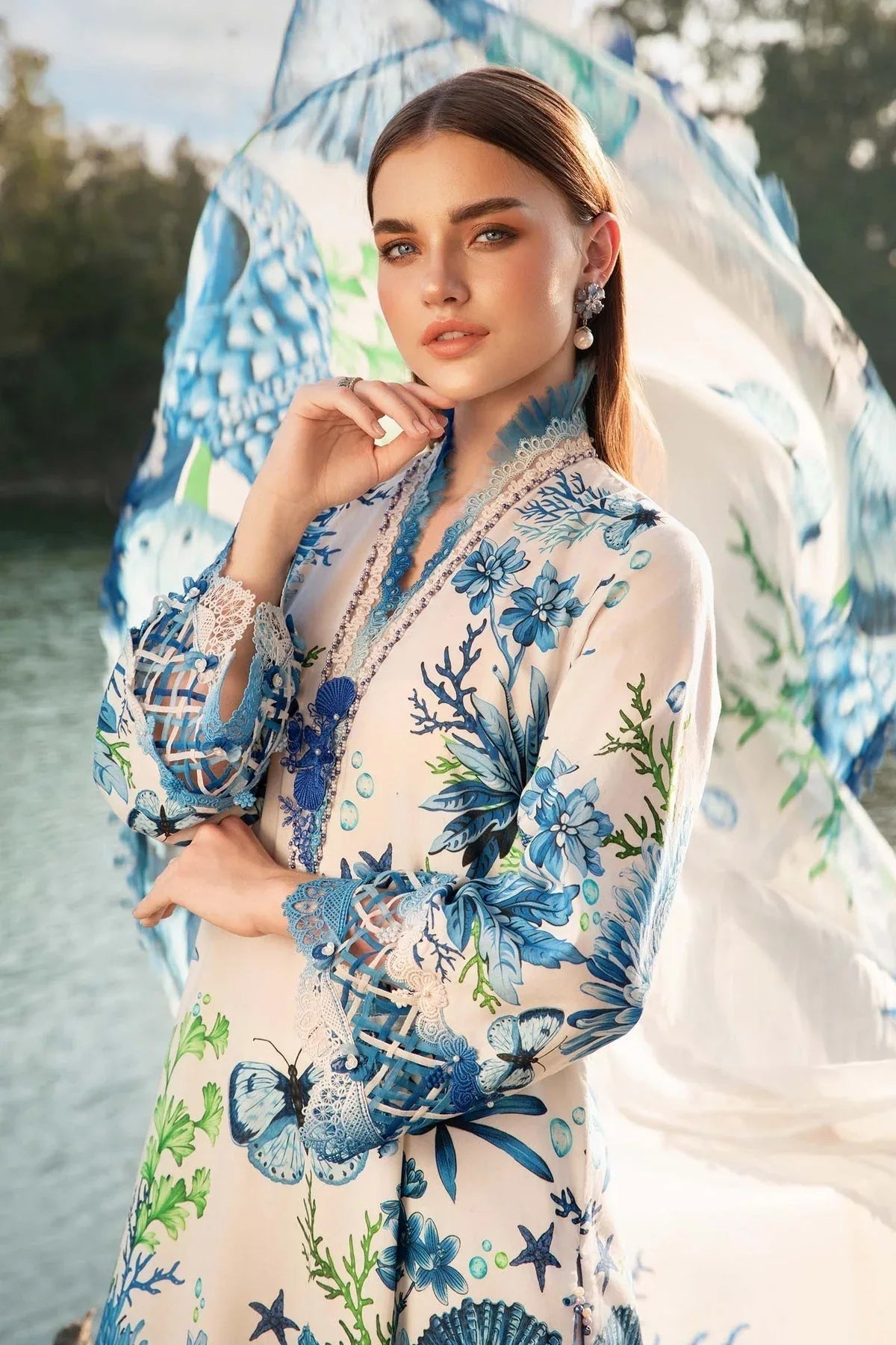 Maria B | M Prints 25 | MPT-2510-B - Aqsa Fabrics