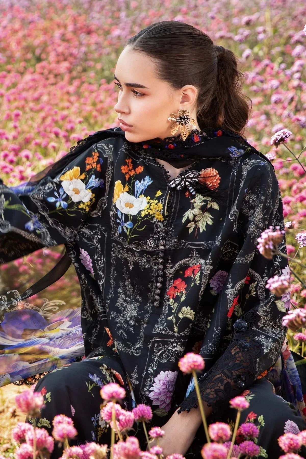 Maria B | M Prints 25 | MPT-2511-B - Aqsa Fabrics