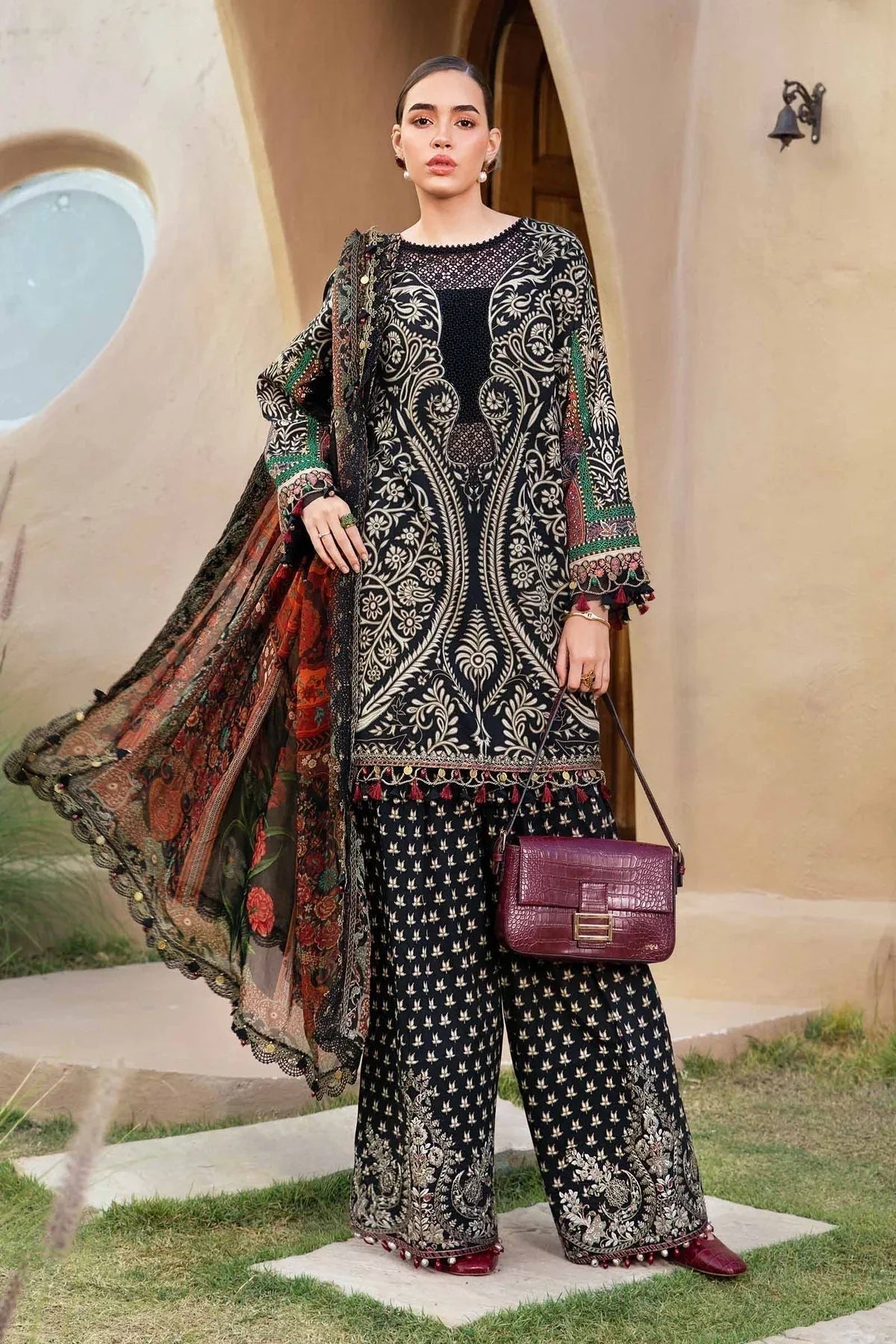 Maria B | M Prints 25 | MPT-2512-B - Aqsa Fabrics