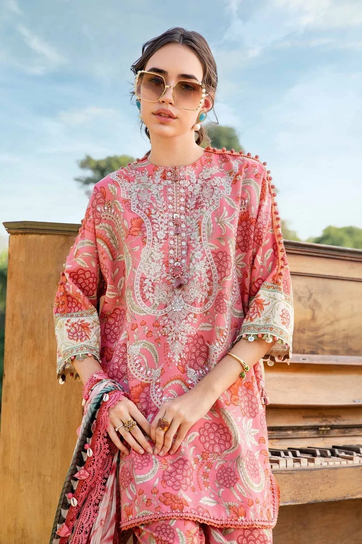 Maria B | M Prints 25 | MPT-2513-A - Aqsa Fabrics