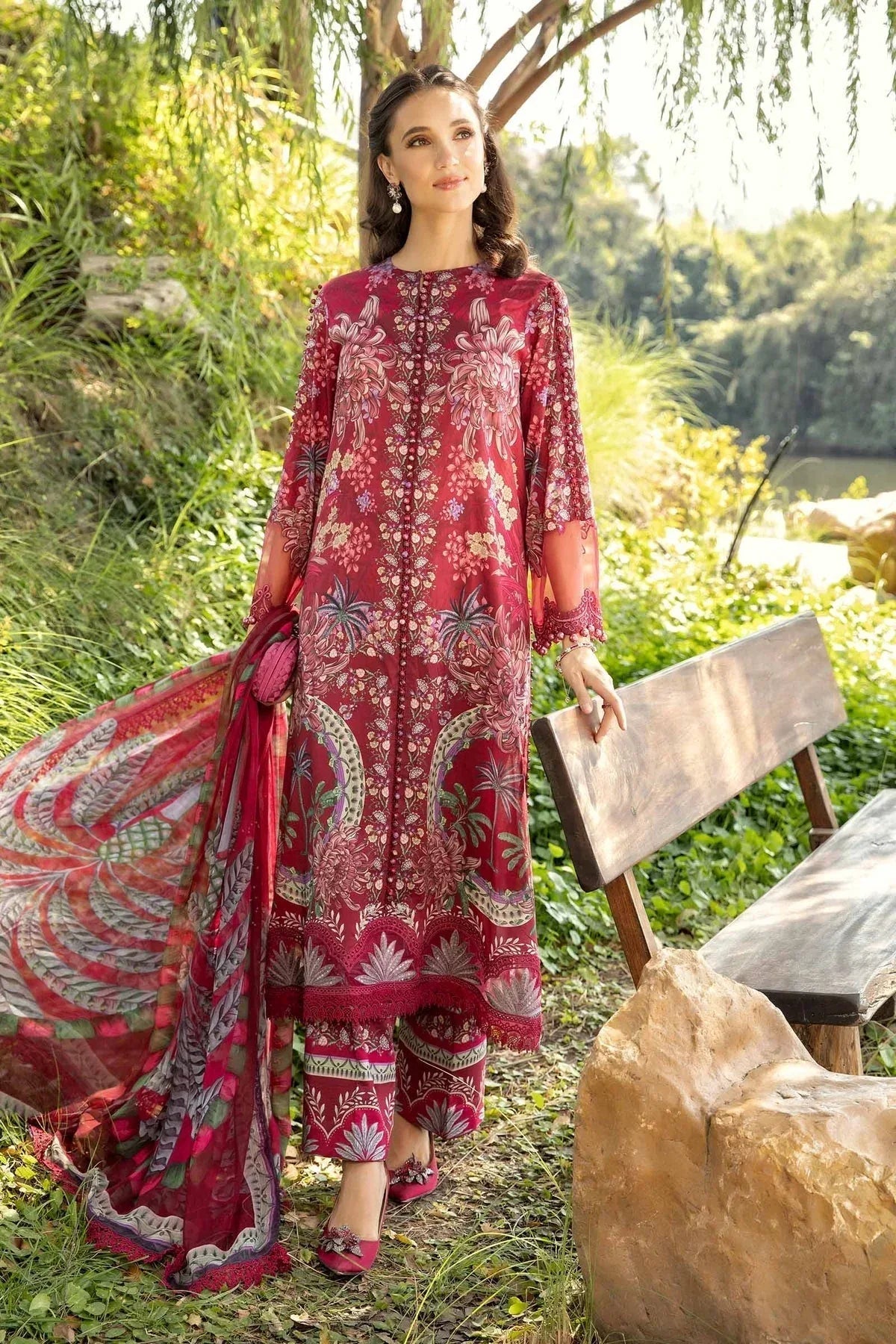 Maria B | M Prints 25 | MPT-2514-B - Aqsa Fabrics