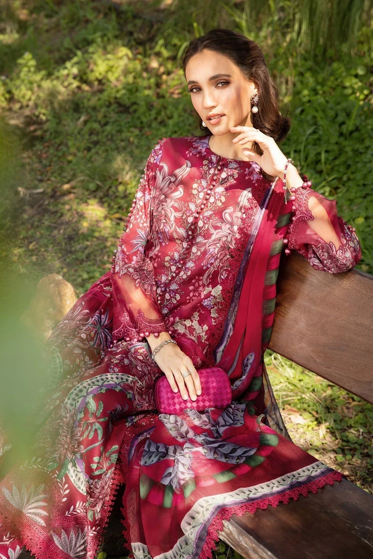 Maria B | M Prints 25 | MPT-2514-B - Aqsa Fabrics