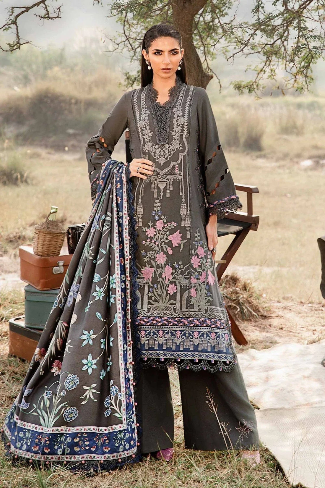 Maria B | M Prints Winter 24 | MPT-2401-A - Aqsa Fabrics