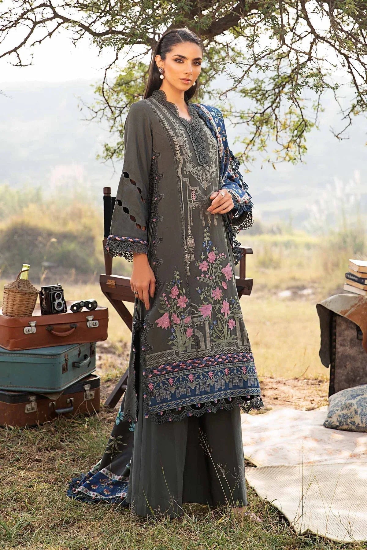 Maria B | M Prints Winter 24 | MPT-2401-A - Aqsa Fabrics