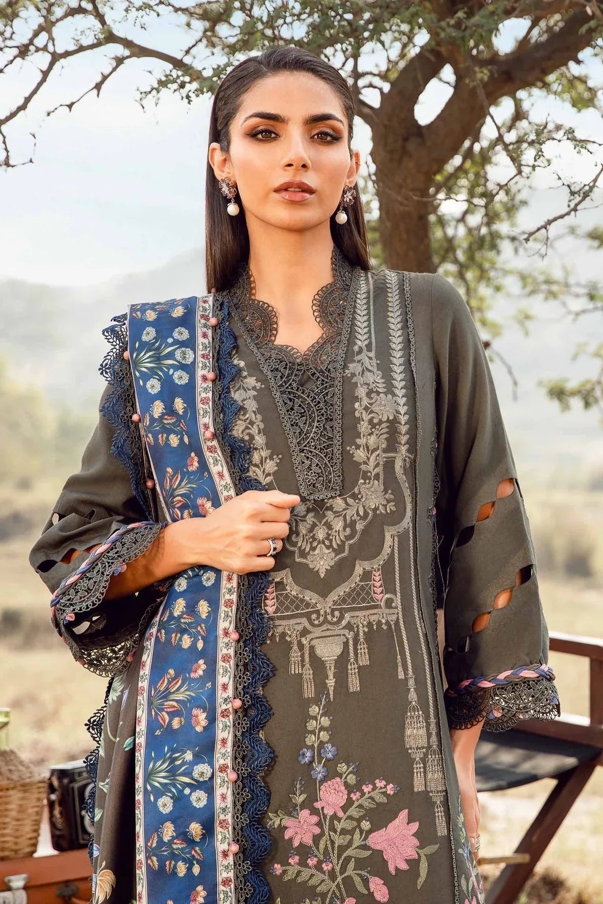 Maria B | M Prints Winter 24 | MPT-2401-A - Aqsa Fabrics