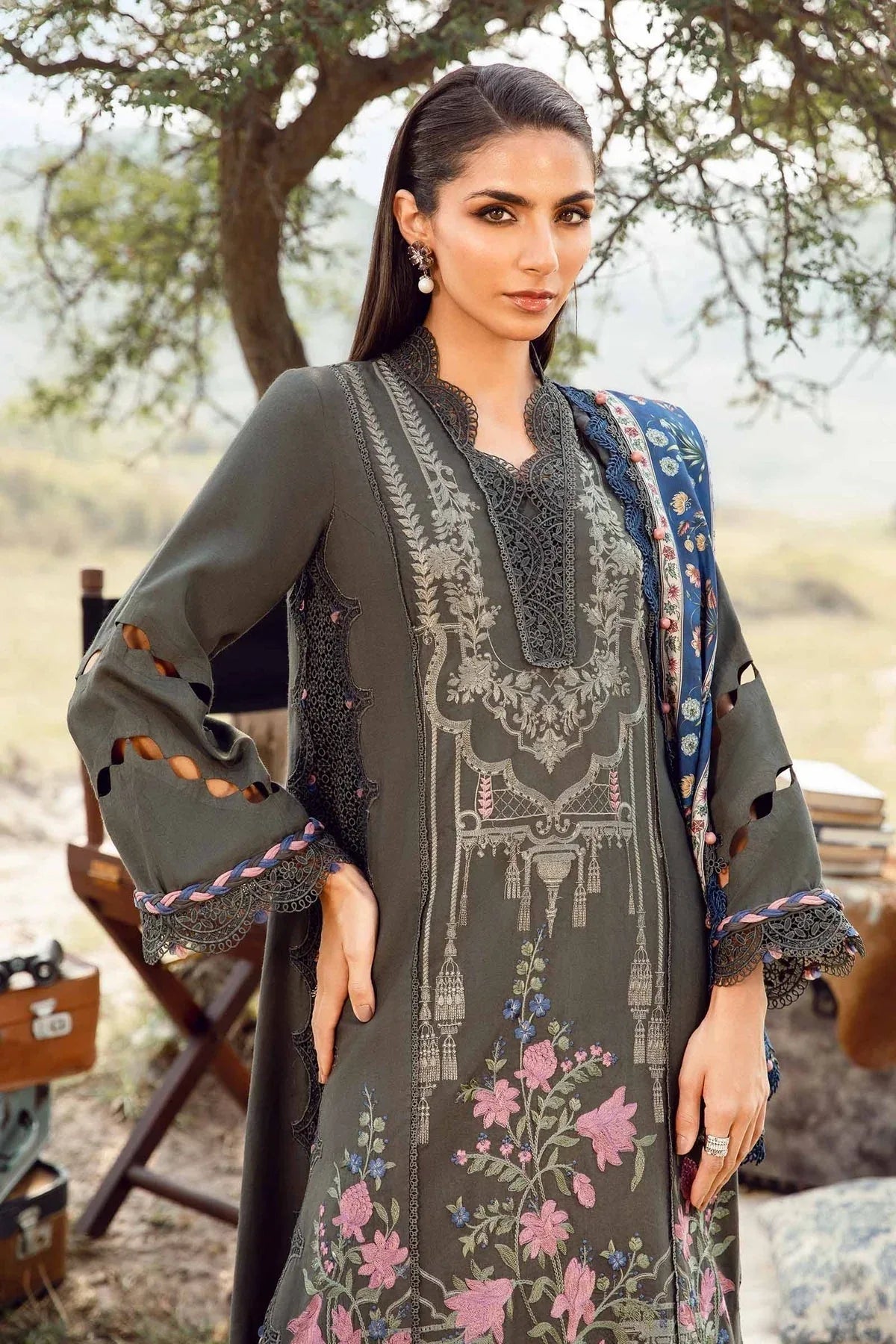 Maria B | M Prints Winter 24 | MPT-2401-A - Aqsa Fabrics