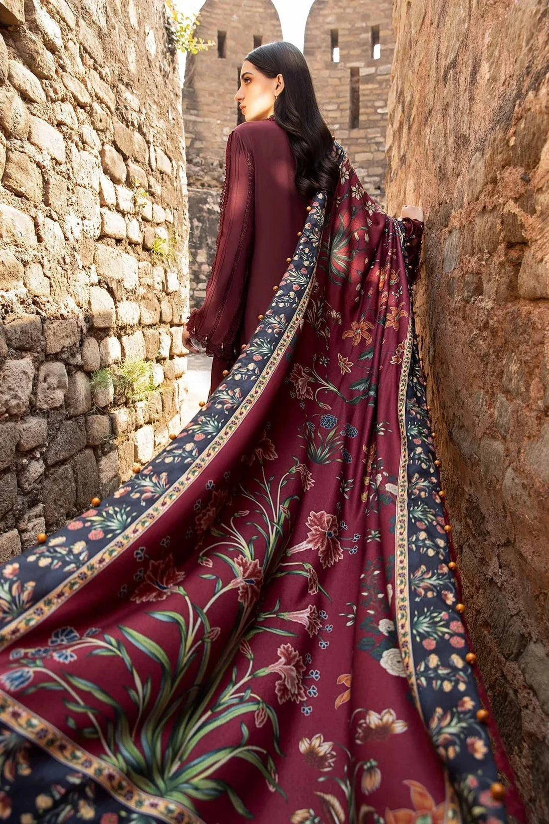 Maria B | M Prints Winter 24 | MPT-2401-B - Aqsa Fabrics