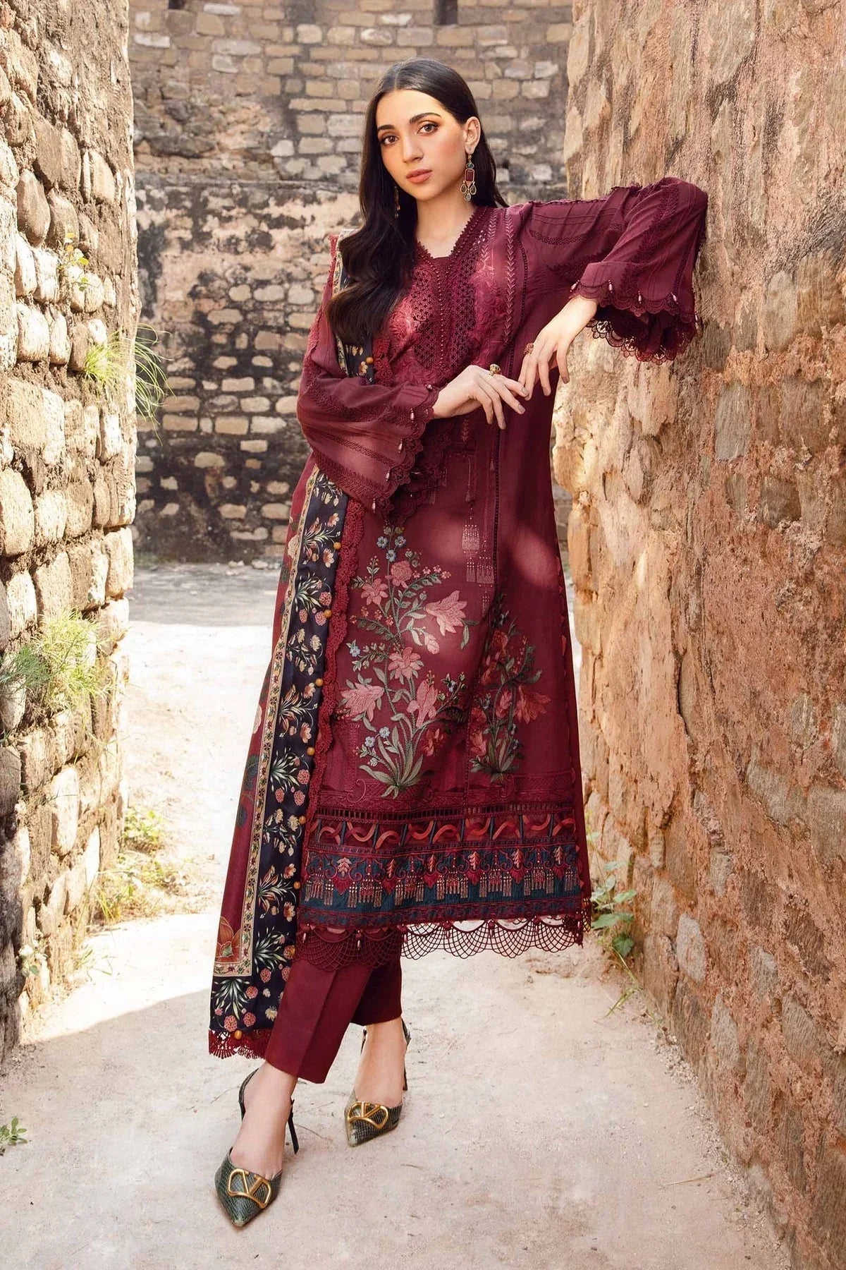 Maria B | M Prints Winter 24 | MPT-2401-B - Aqsa Fabrics