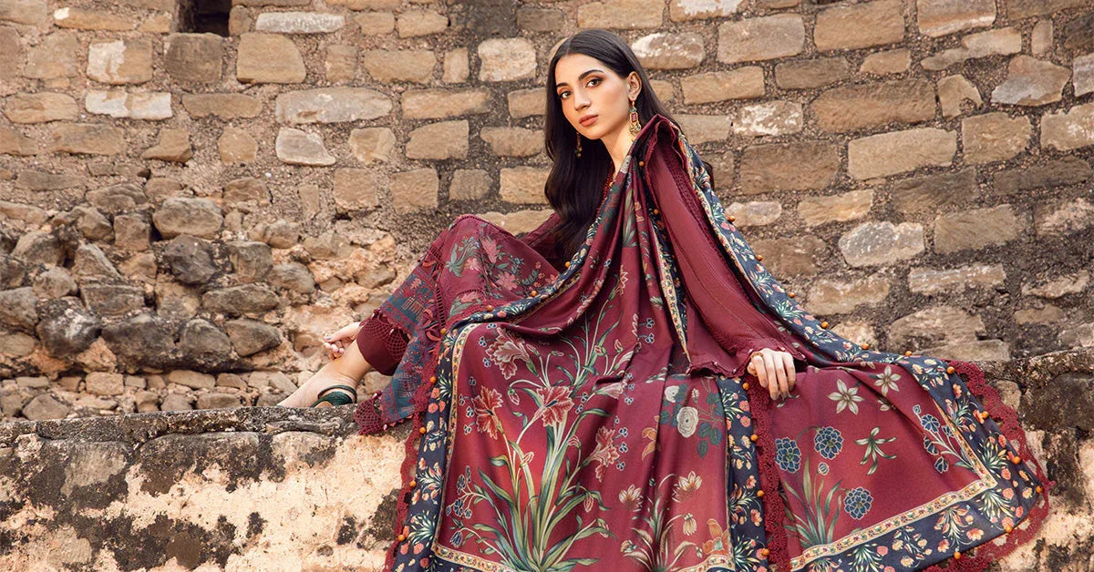 Maria B | M Prints Winter 24 | MPT-2401-B - Aqsa Fabrics
