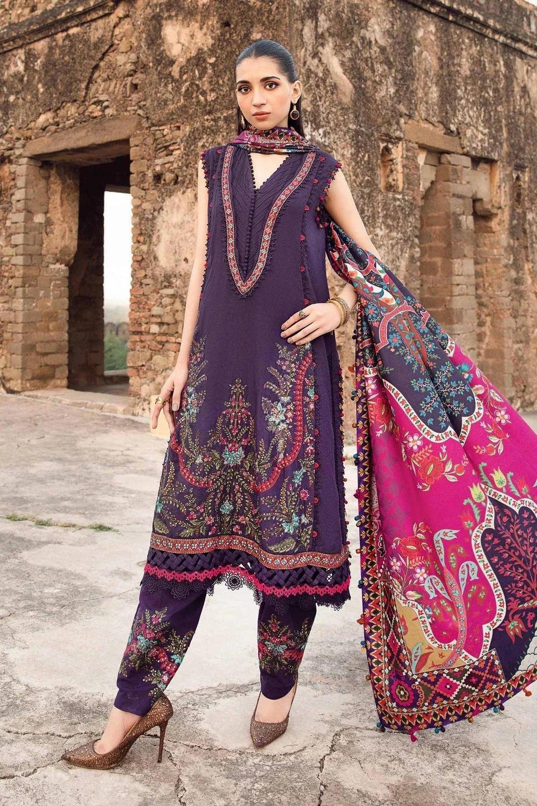 Maria B | M Prints Winter 24 | MPT-2402-A - Aqsa Fabrics