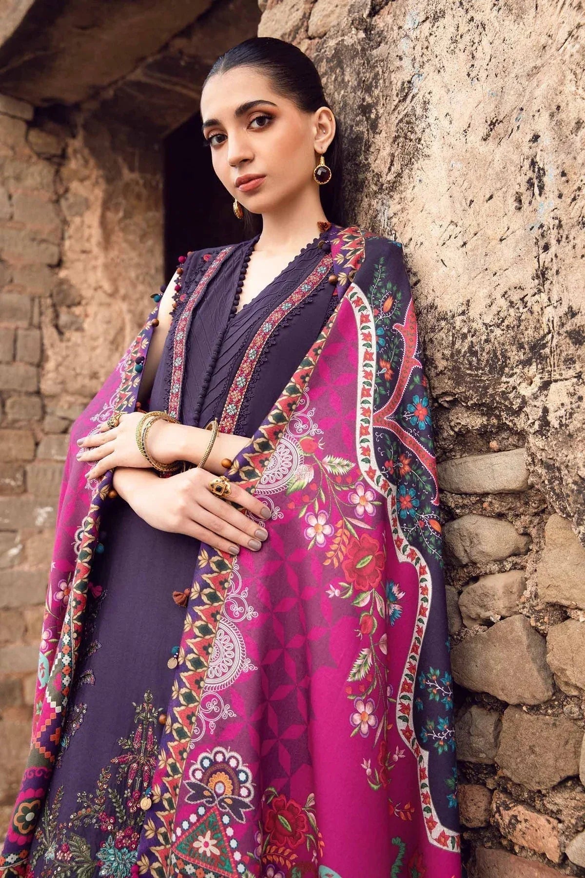 Maria B | M Prints Winter 24 | MPT-2402-A - Aqsa Fabrics
