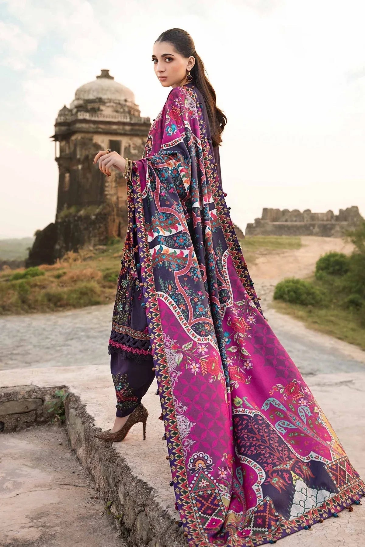 Maria B | M Prints Winter 24 | MPT-2402-A - Aqsa Fabrics