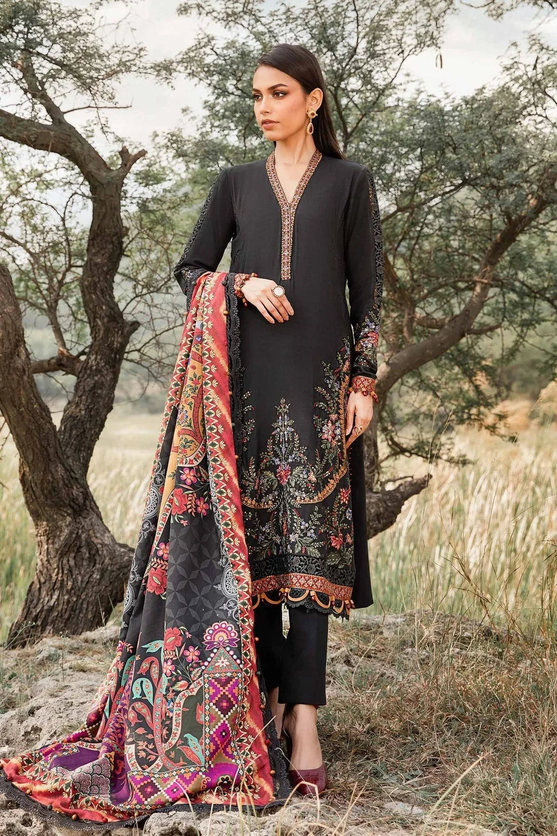Maria B | M Prints Winter 24 | MPT-2402-B - Aqsa Fabrics