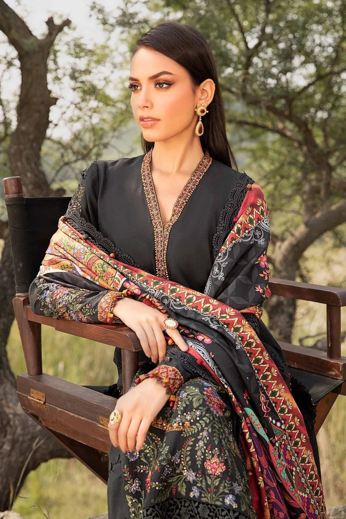 Maria B | M Prints Winter 24 | MPT-2402-B - Aqsa Fabrics