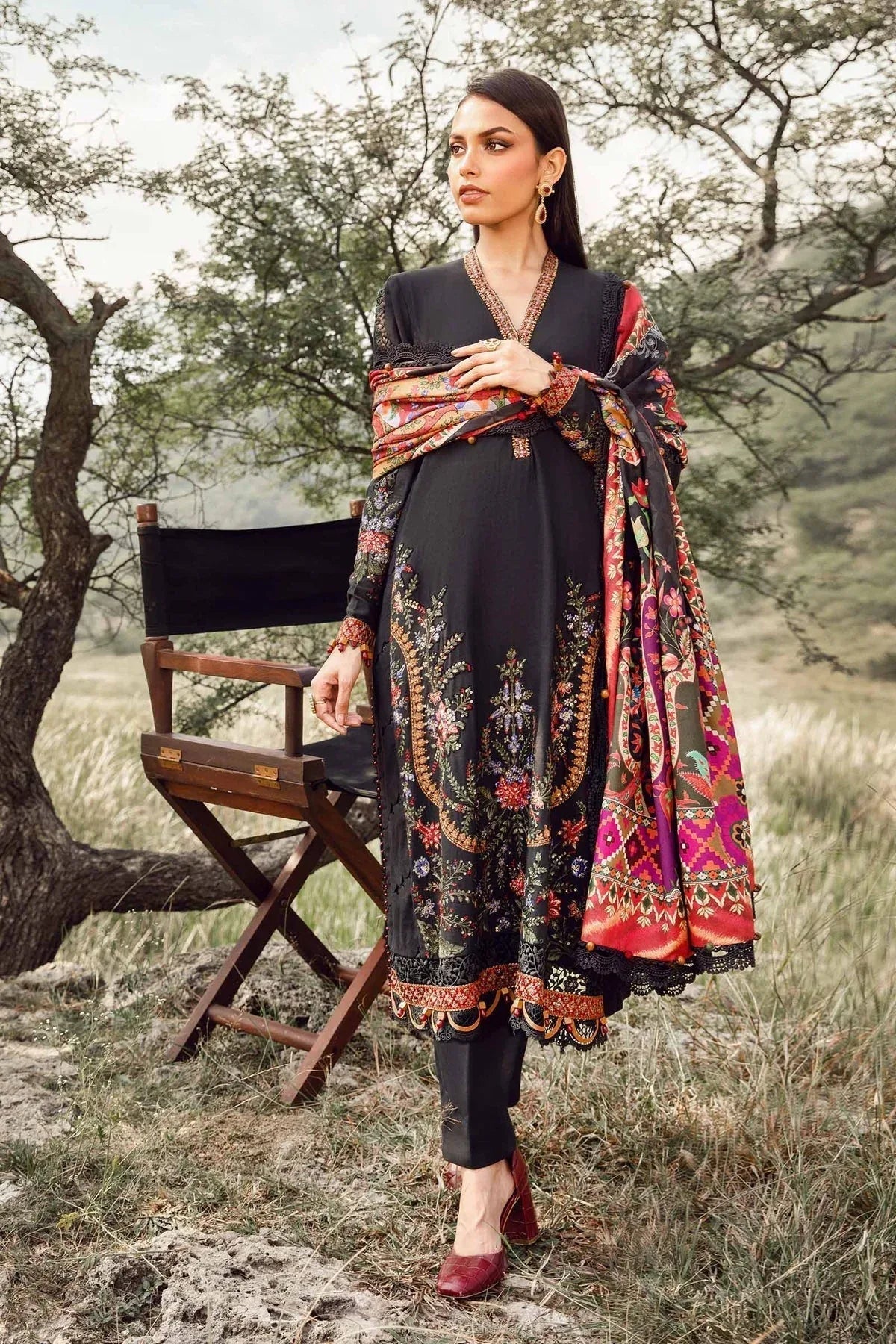 Maria B | M Prints Winter 24 | MPT-2402-B - Aqsa Fabrics