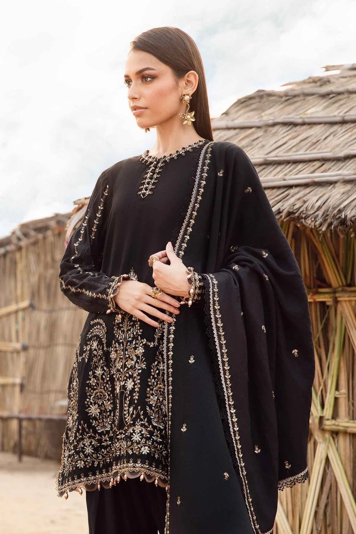 Maria B | M Prints Winter 24 | MPT-2403-B - Aqsa Fabrics