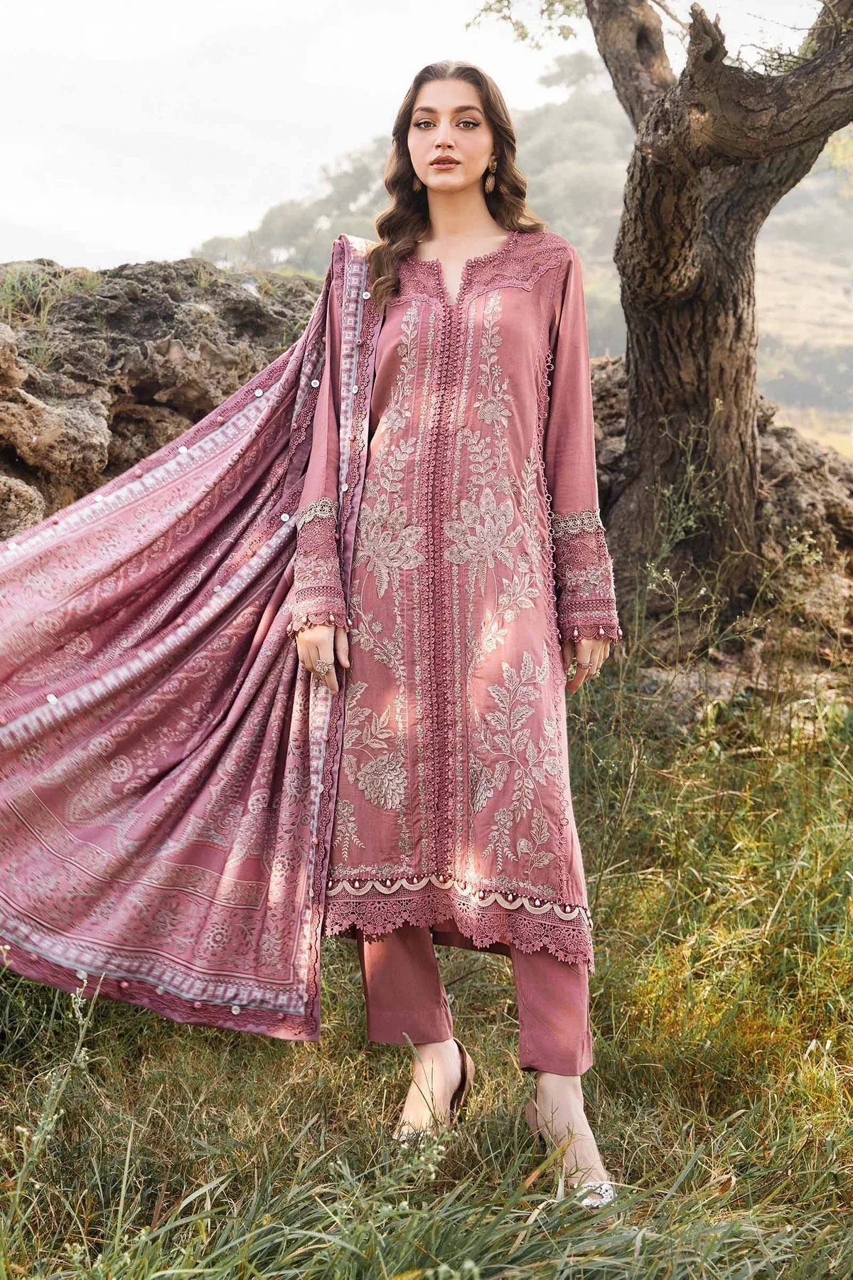 Maria B | M Prints Winter 24 | MPT-2404-A - Aqsa Fabrics
